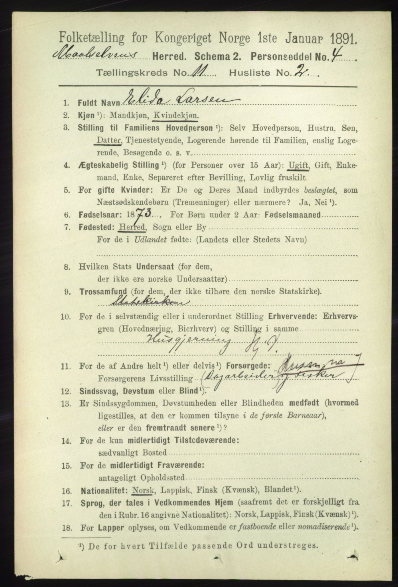 RA, 1891 census for 1924 Målselv, 1891, p. 3282