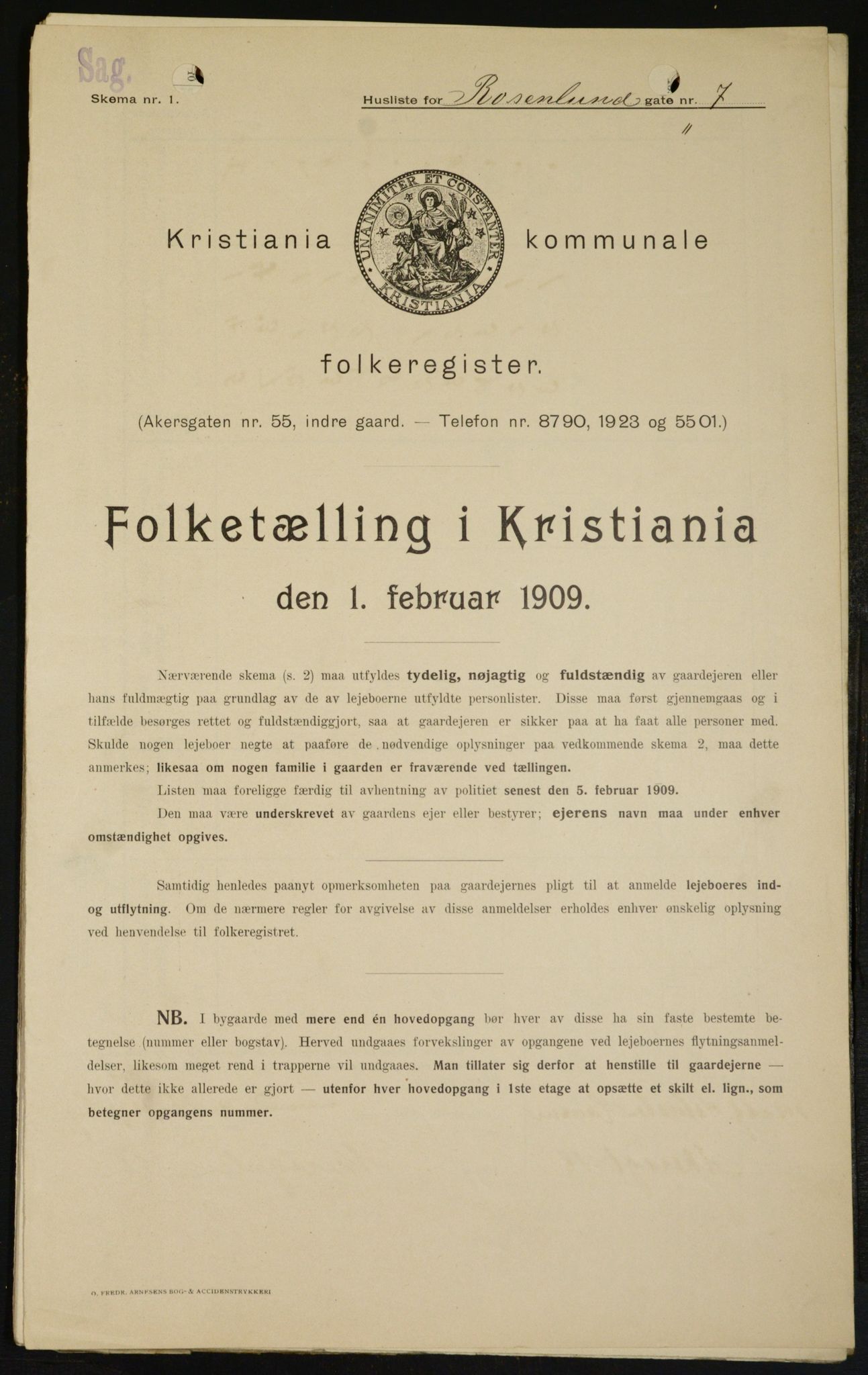 OBA, Municipal Census 1909 for Kristiania, 1909, p. 76247