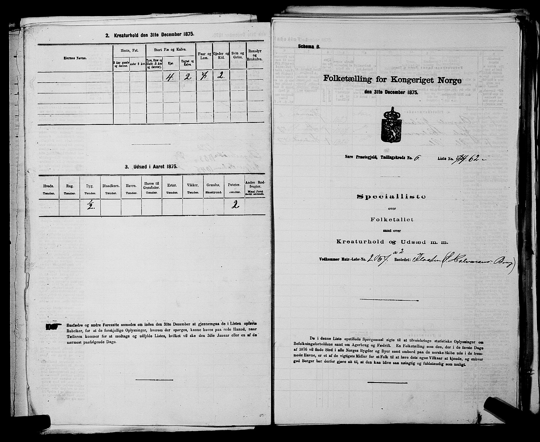 SAKO, 1875 census for 0633P Nore, 1875, p. 726