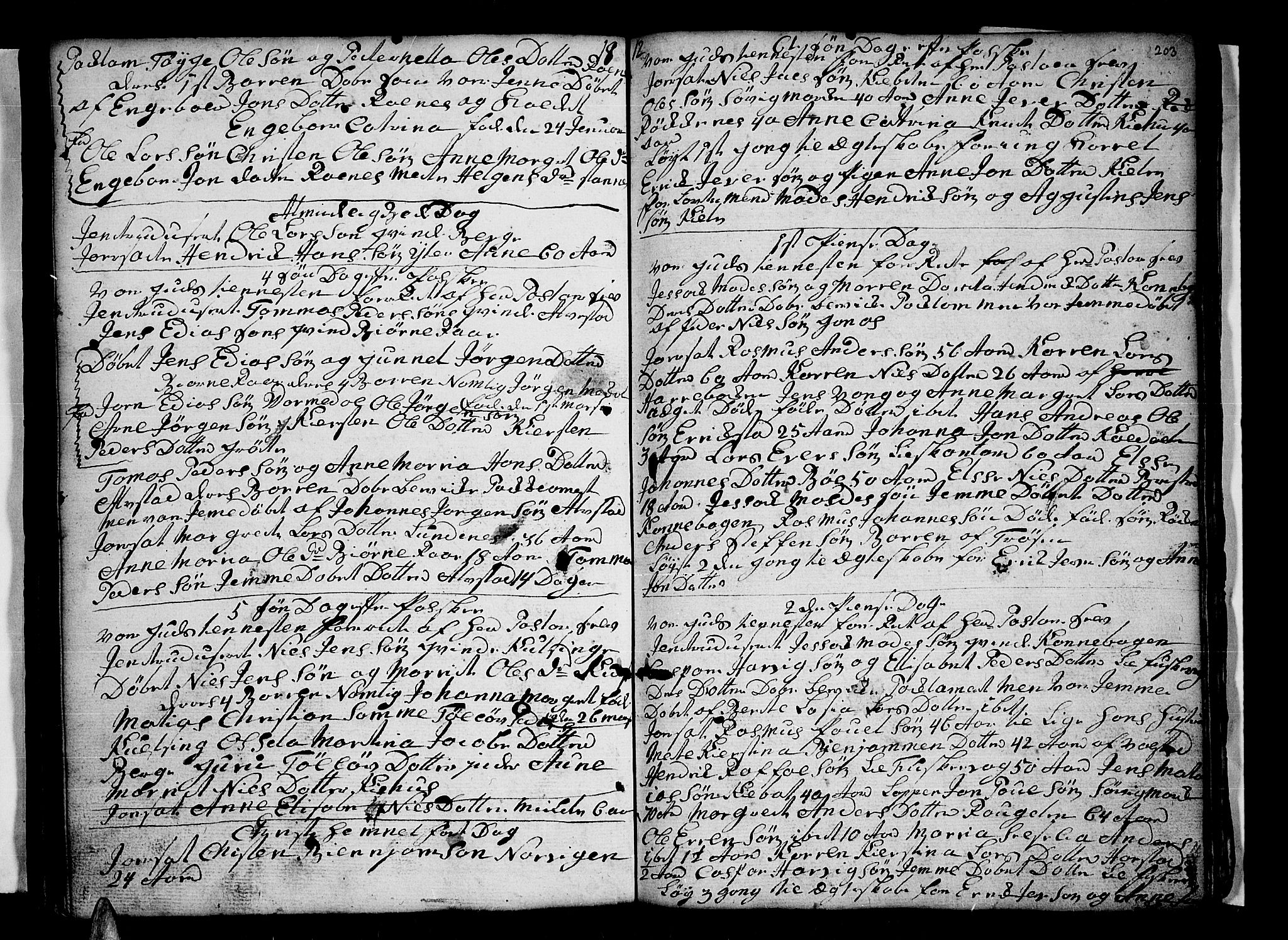 Trondenes sokneprestkontor, SATØ/S-1319/H/Hb/L0002klokker: Parish register (copy) no. 2, 1795-1818, p. 203