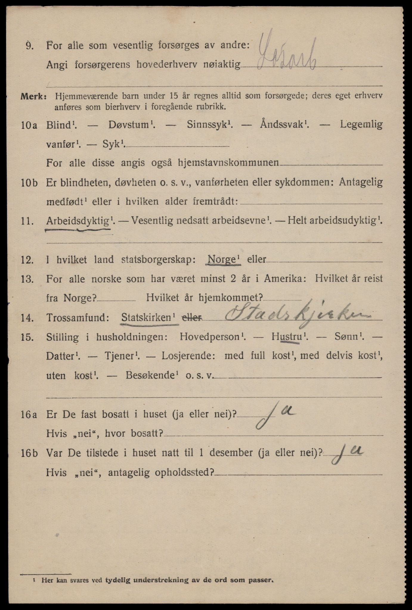 SAST, 1920 census for Stavanger, 1920, p. 106813