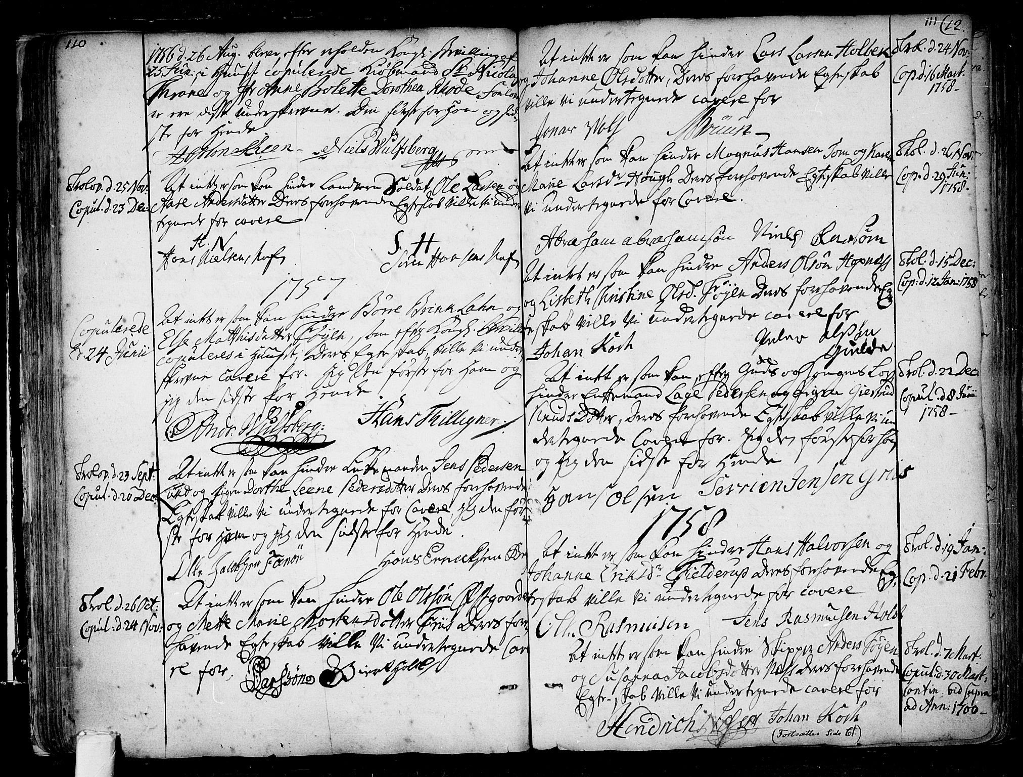 Tønsberg kirkebøker, SAKO/A-330/F/Fa/L0001: Parish register (official) no. I 1, 1688-1760, p. 110-111