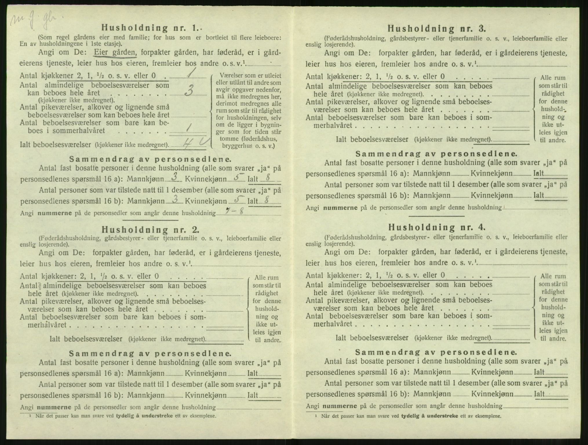 SAT, 1920 census for Hareid, 1920, p. 472