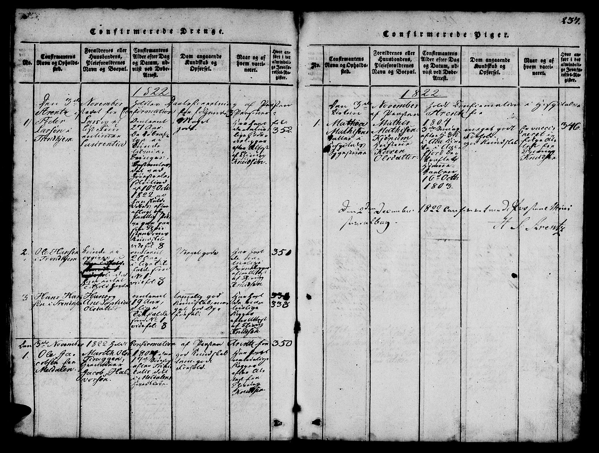 Ministerialprotokoller, klokkerbøker og fødselsregistre - Sør-Trøndelag, SAT/A-1456/623/L0478: Parish register (copy) no. 623C01, 1815-1873, p. 237