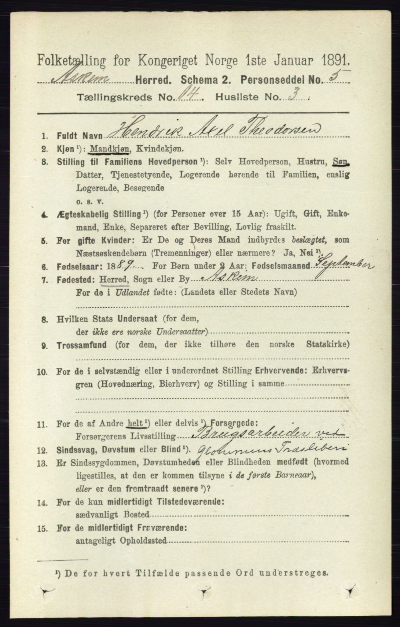 RA, 1891 census for 0124 Askim, 1891, p. 2271