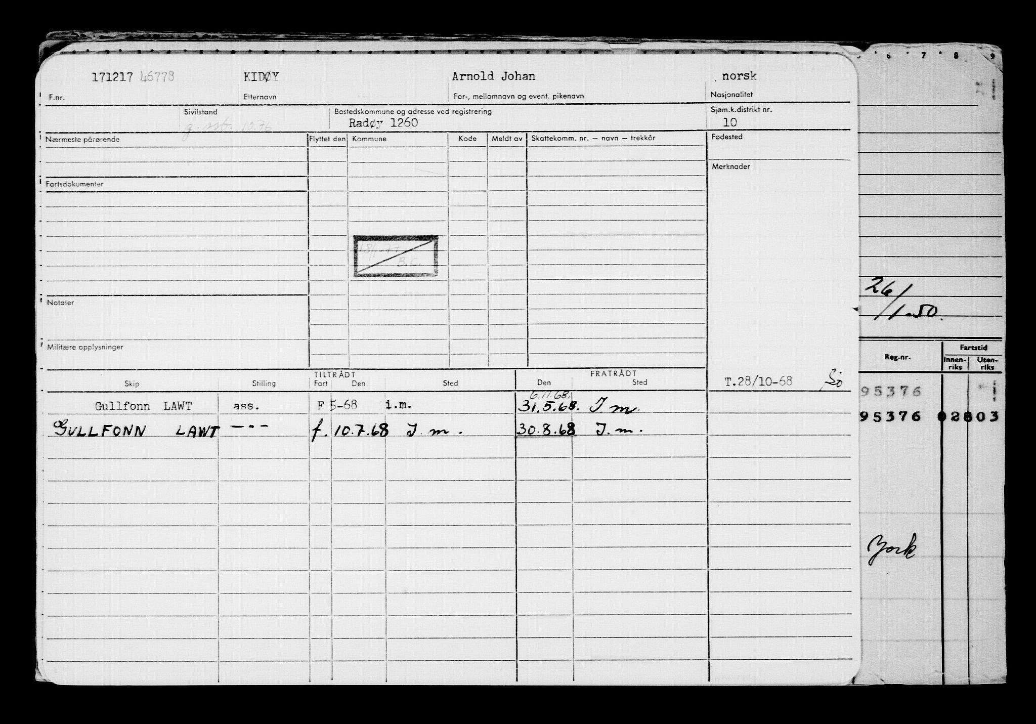 Direktoratet for sjømenn, RA/S-3545/G/Gb/L0154: Hovedkort, 1917-1918, p. 44