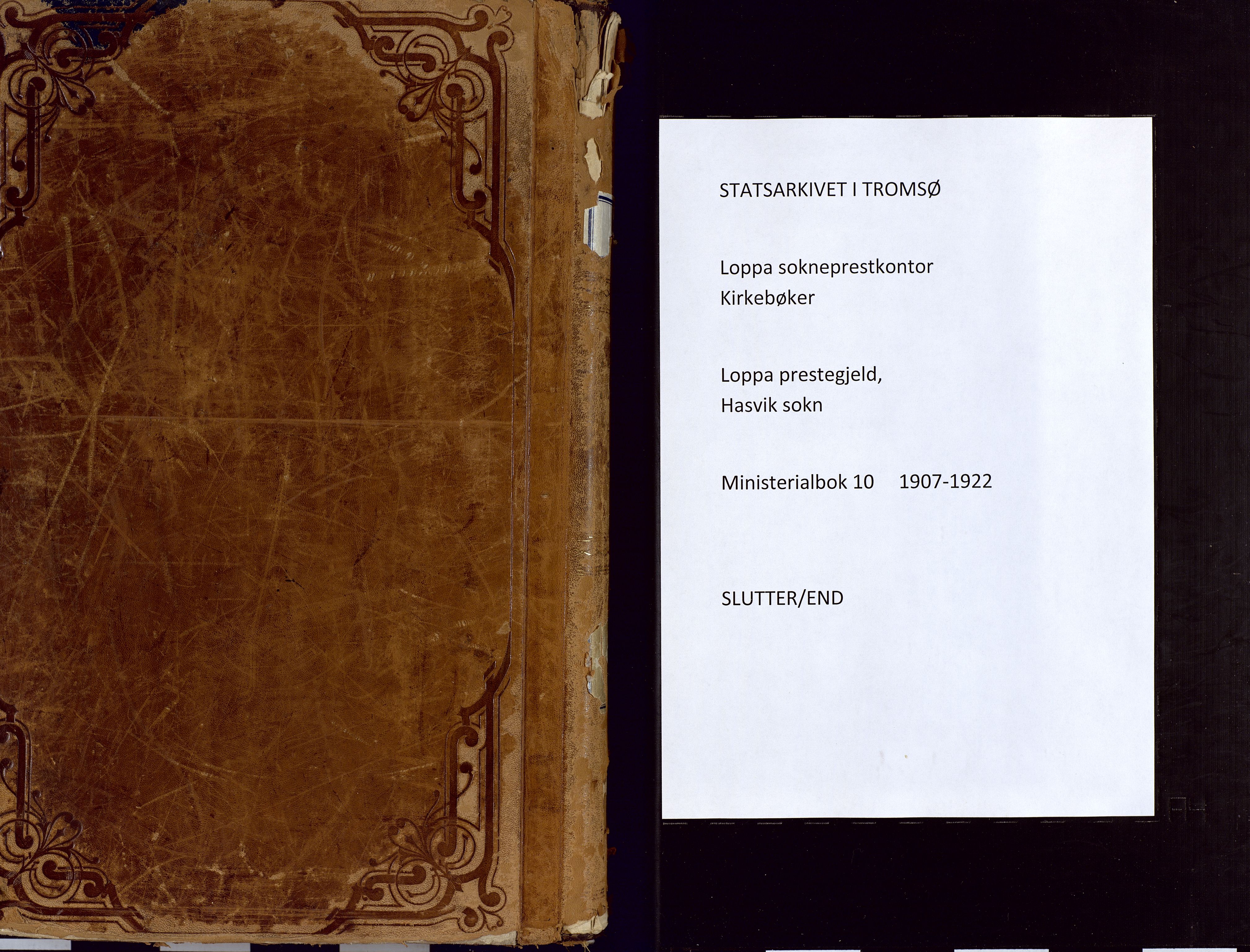 Loppa sokneprestkontor, SATØ/S-1339/H/Ha/L0010kirke: Parish register (official) no. 10, 1907-1922