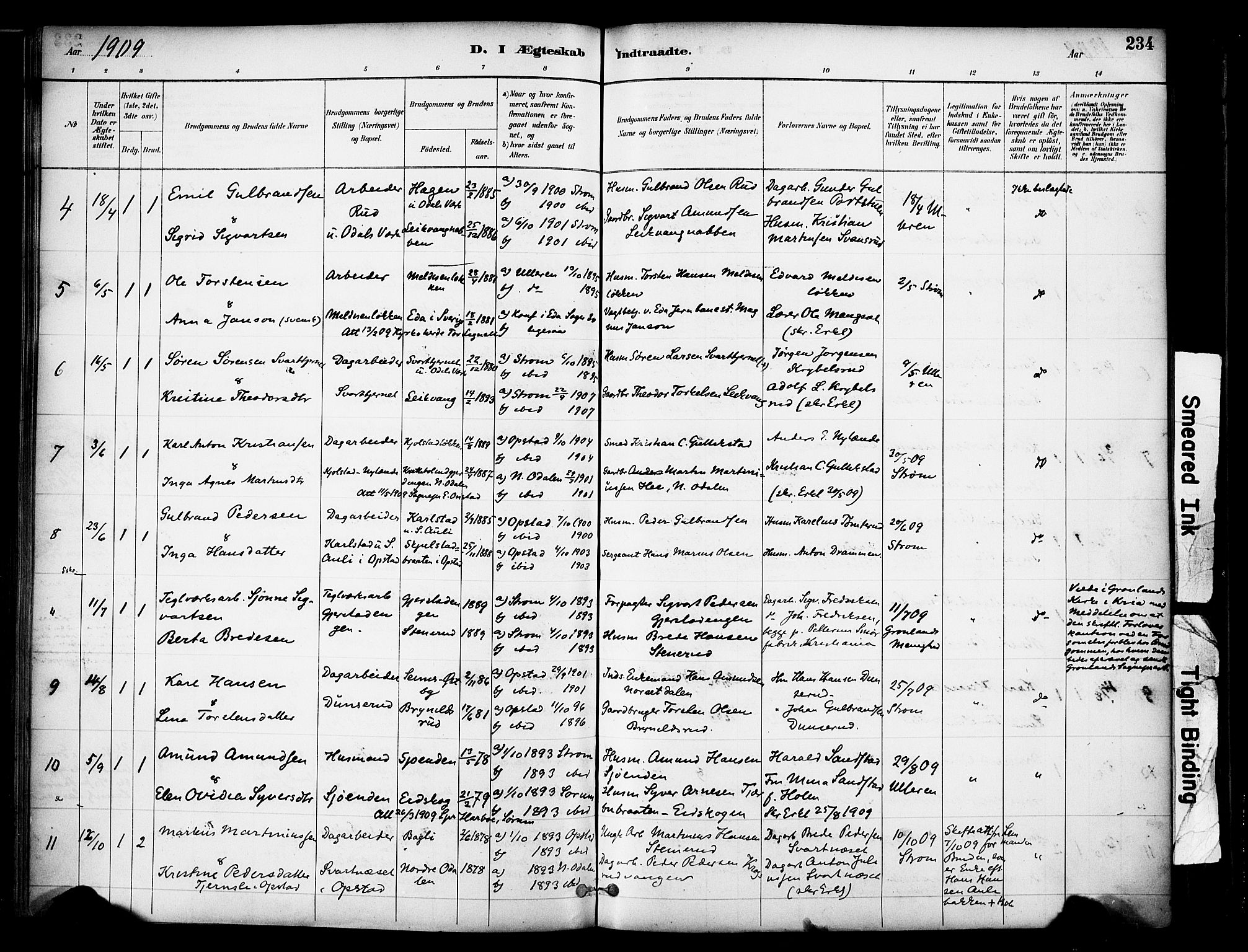 Sør-Odal prestekontor, SAH/PREST-030/H/Ha/Haa/L0007: Parish register (official) no. 7, 1886-1925, p. 234