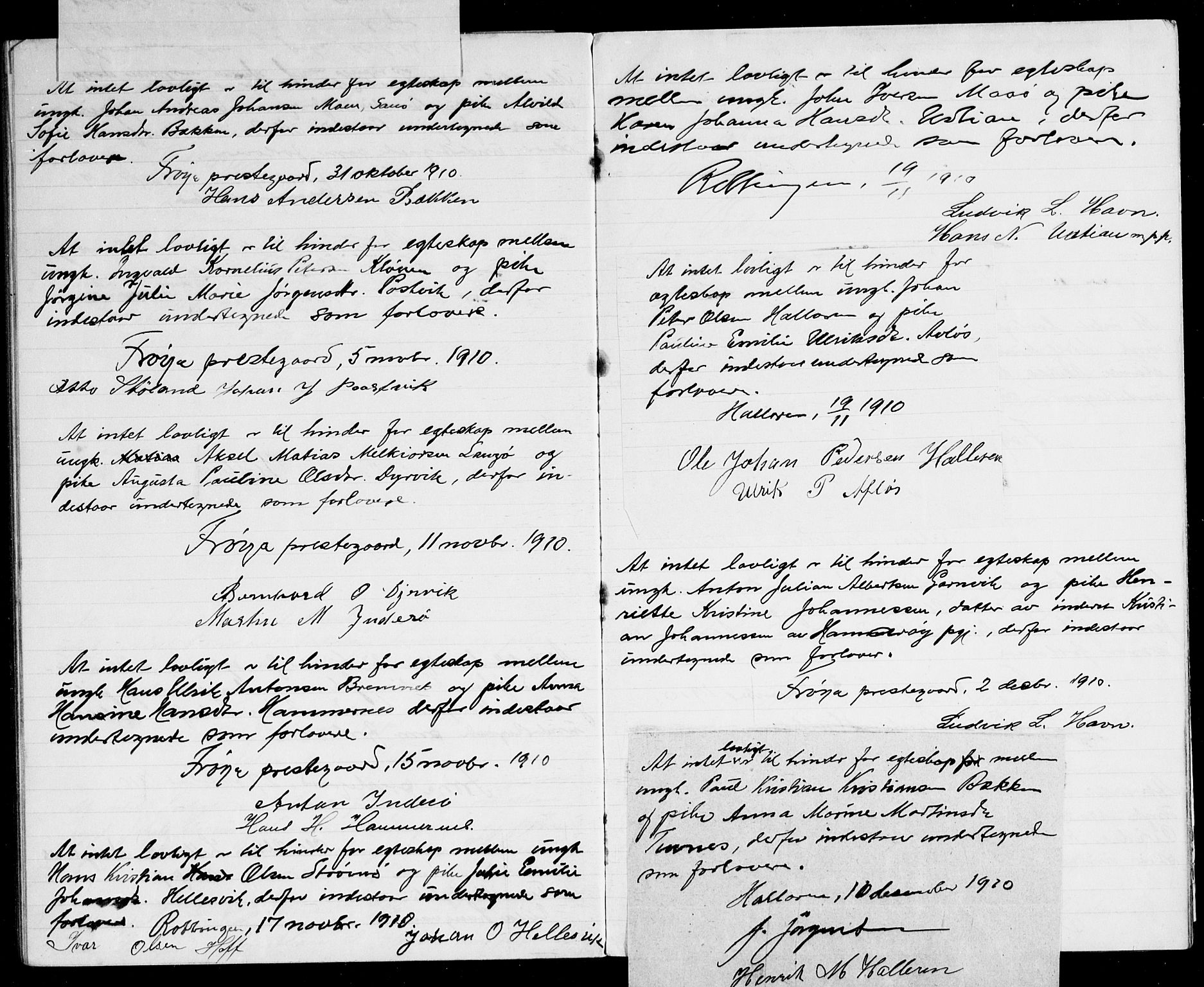 Frøya sokneprestkontor, AV/SAT-A-1116/1/I/I1/I1f: Banns register no. 640.I.1f.1, 1901-1917