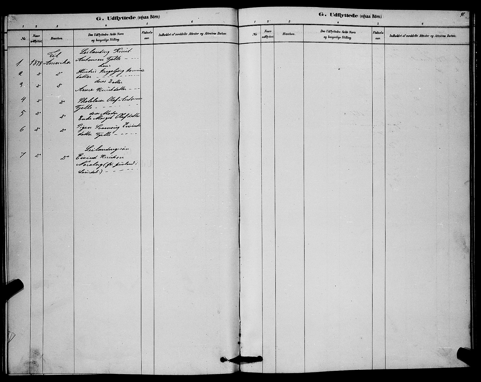 Lårdal kirkebøker, SAKO/A-284/G/Gc/L0003: Parish register (copy) no. III 3, 1878-1890, p. 91