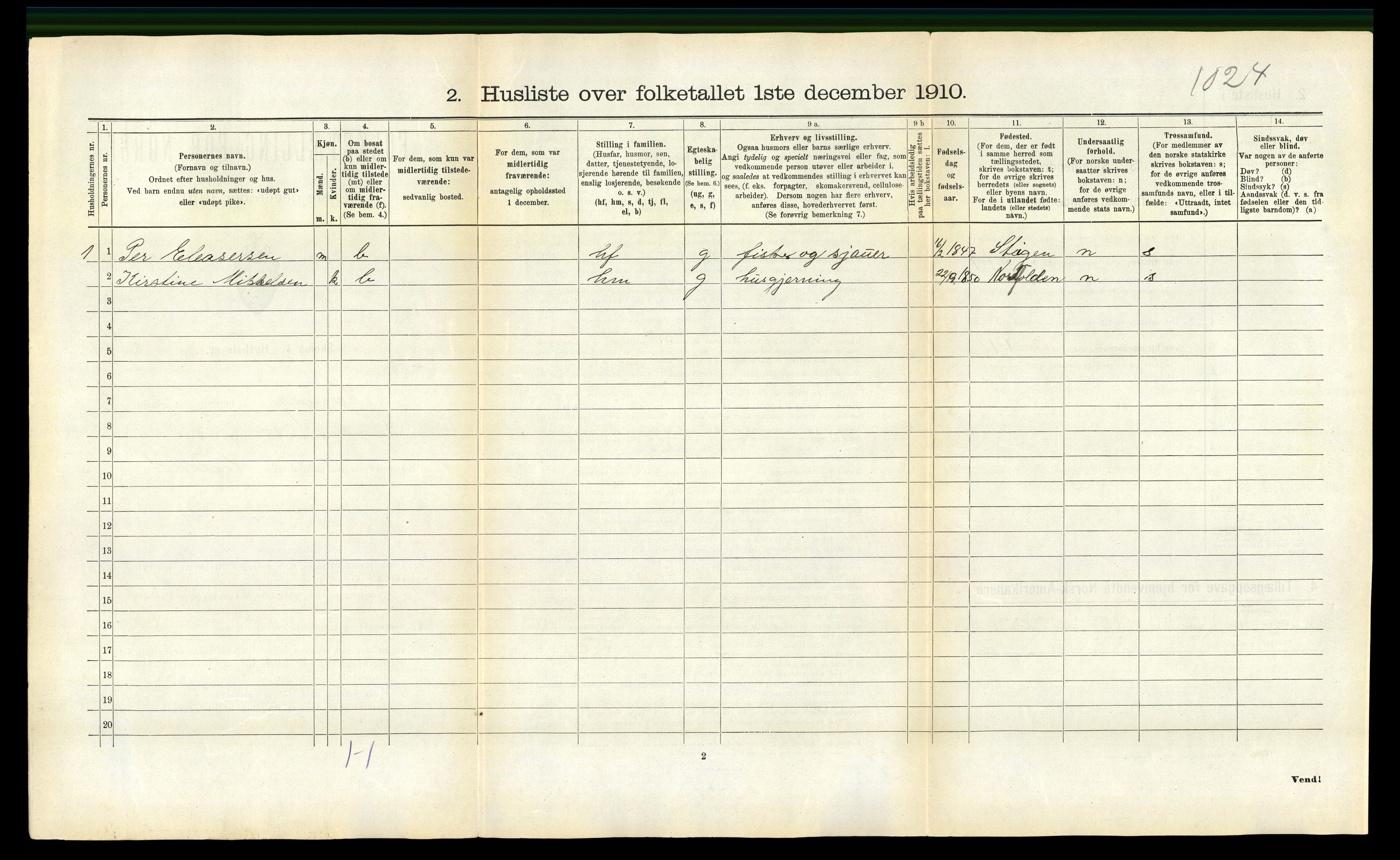 RA, 1910 census for Leiranger, 1910, p. 198