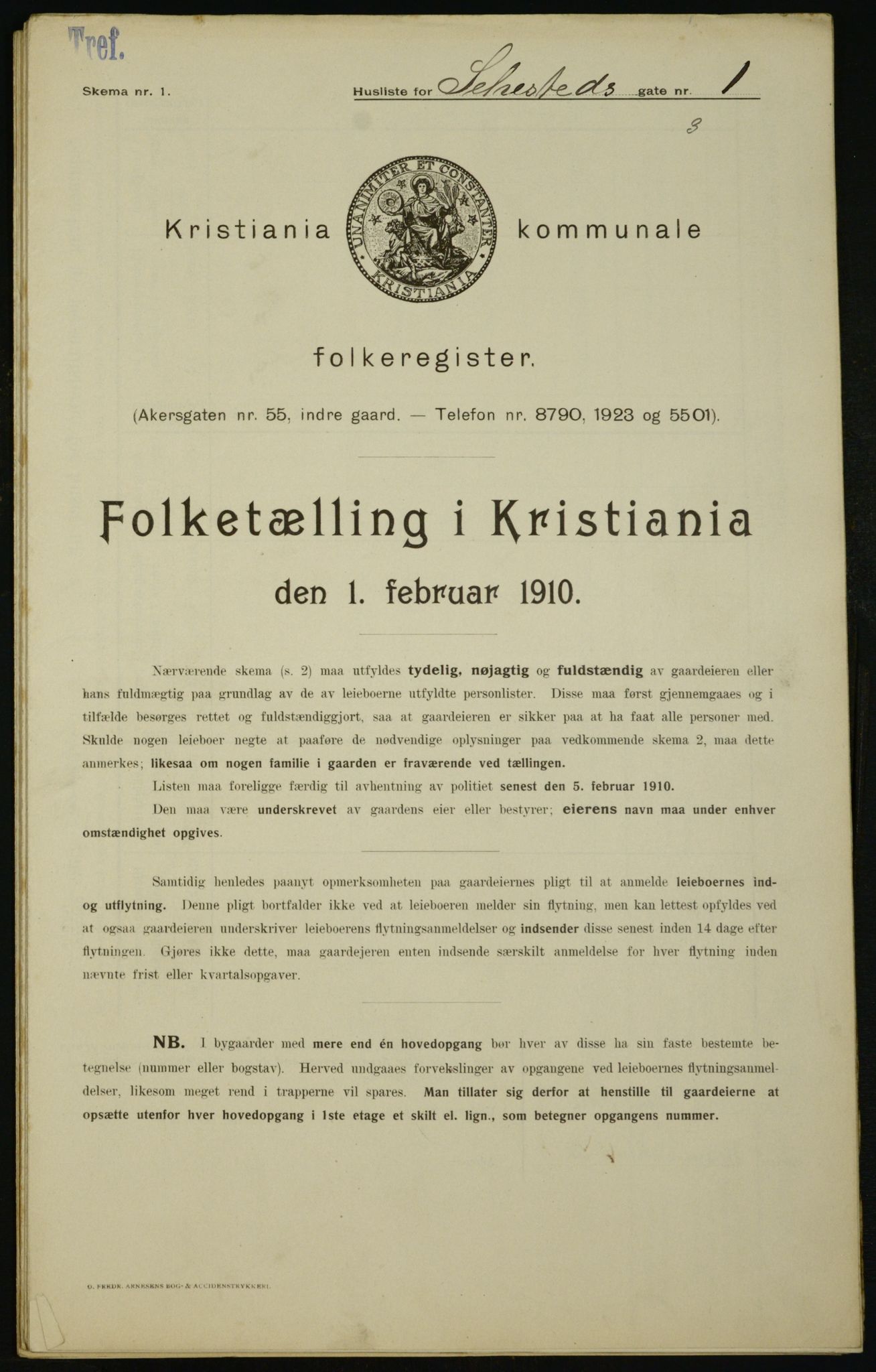 OBA, Municipal Census 1910 for Kristiania, 1910, p. 89534