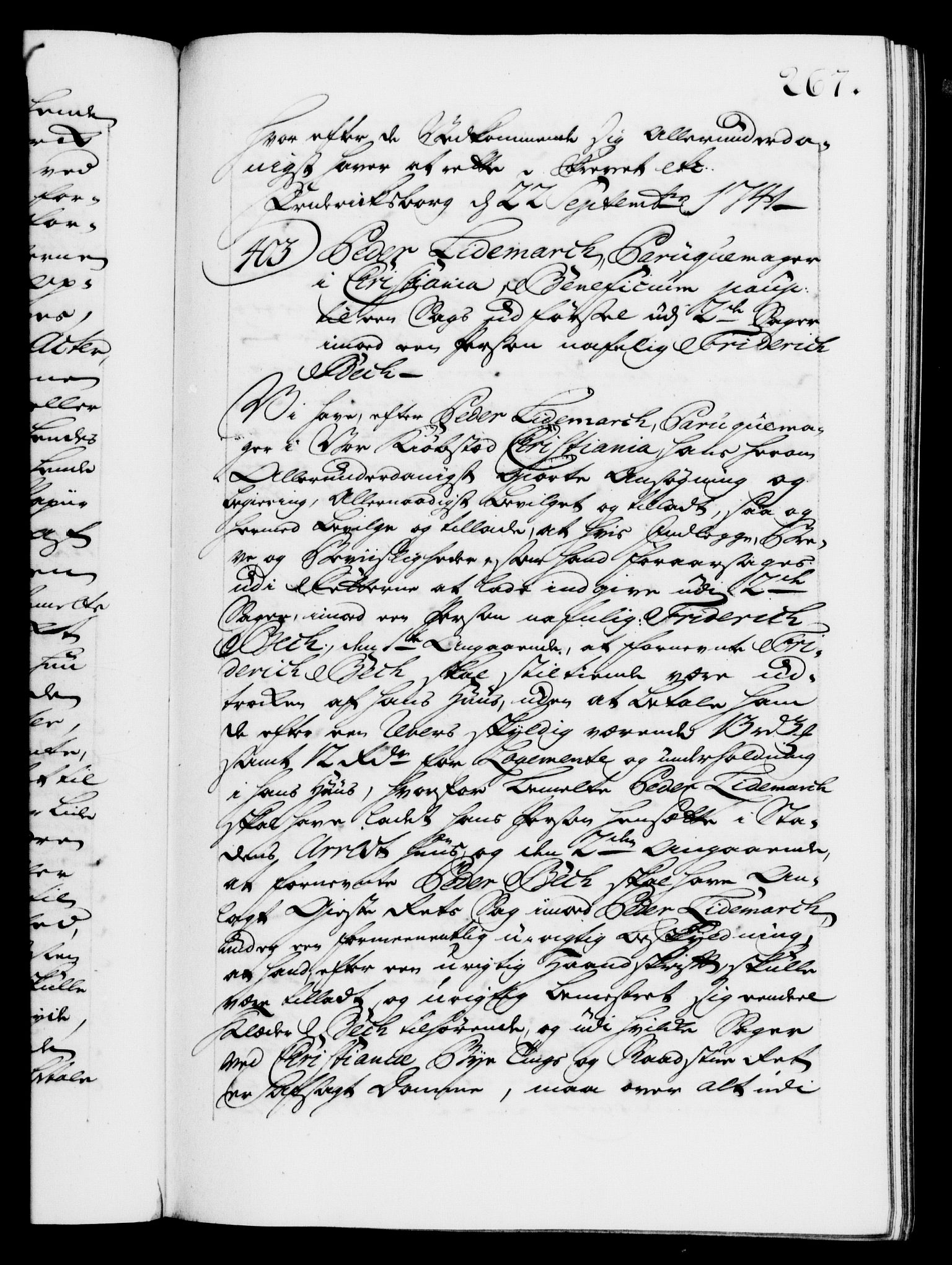 Danske Kanselli 1572-1799, AV/RA-EA-3023/F/Fc/Fca/Fcaa/L0032: Norske registre, 1741-1742, p. 267a