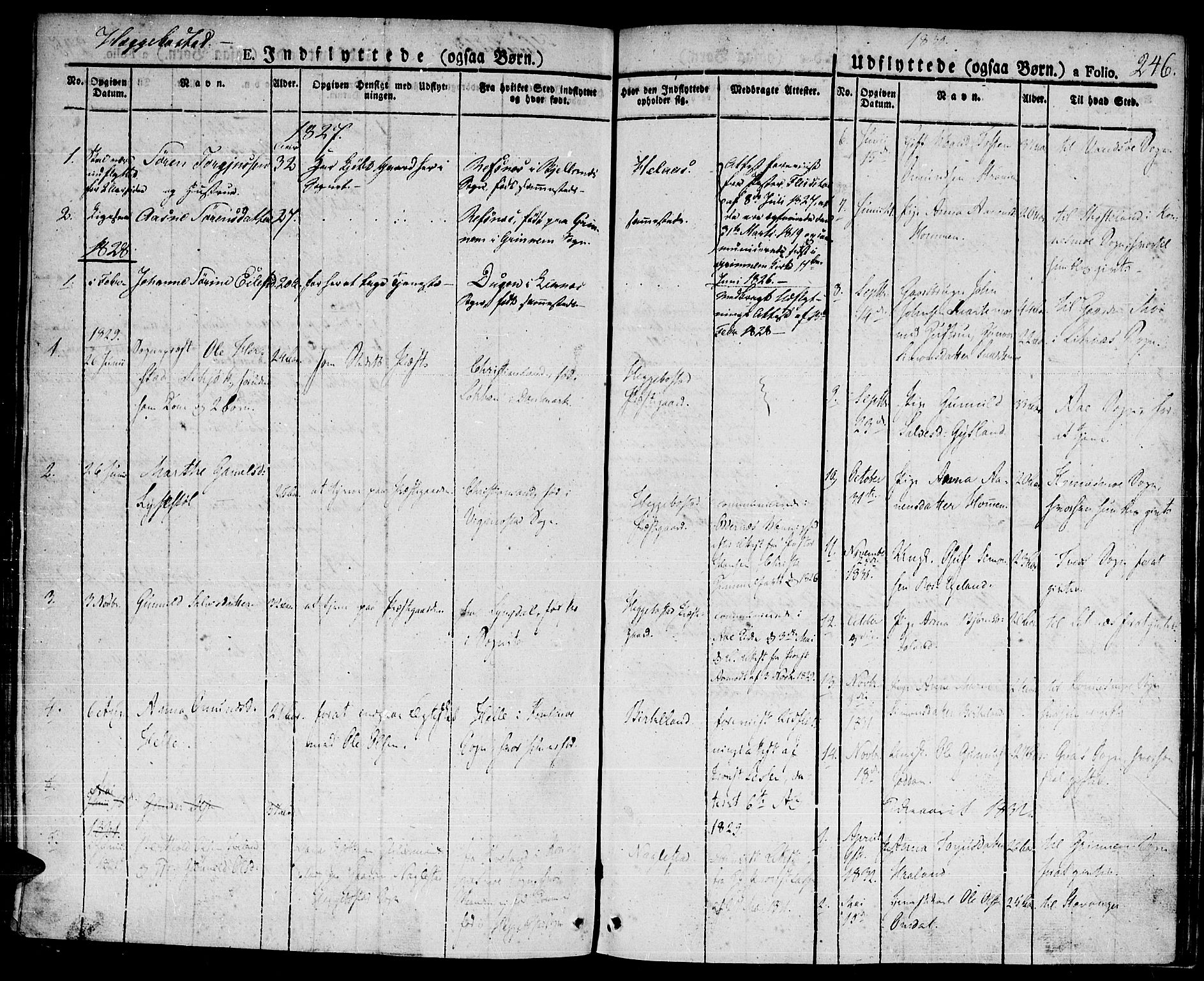 Hægebostad sokneprestkontor, AV/SAK-1111-0024/F/Fa/Faa/L0003: Parish register (official) no. A 3 /1, 1825-1834, p. 246