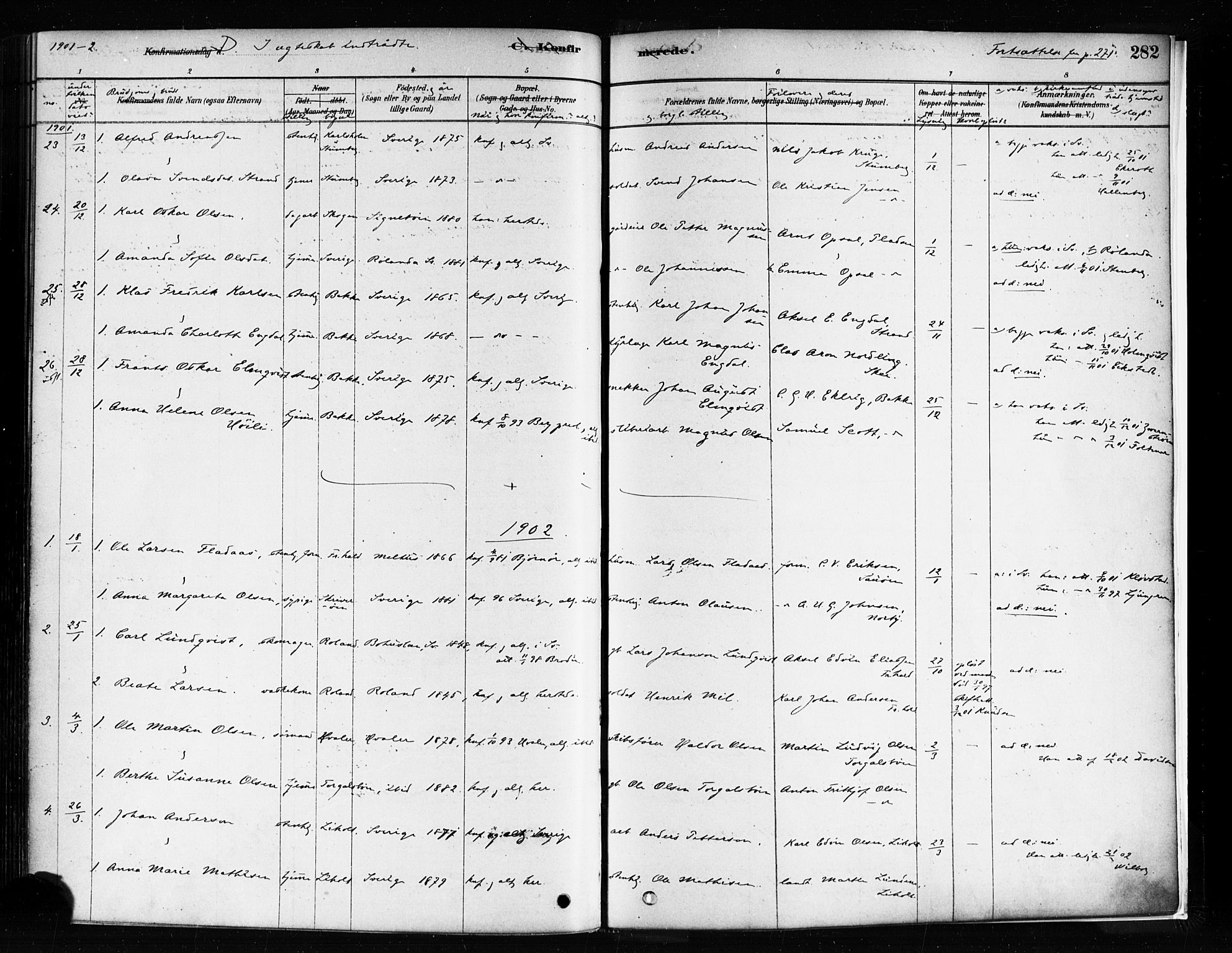 Idd prestekontor Kirkebøker, AV/SAO-A-10911/F/Fc/L0006a: Parish register (official) no. III 6A, 1878-1903, p. 282