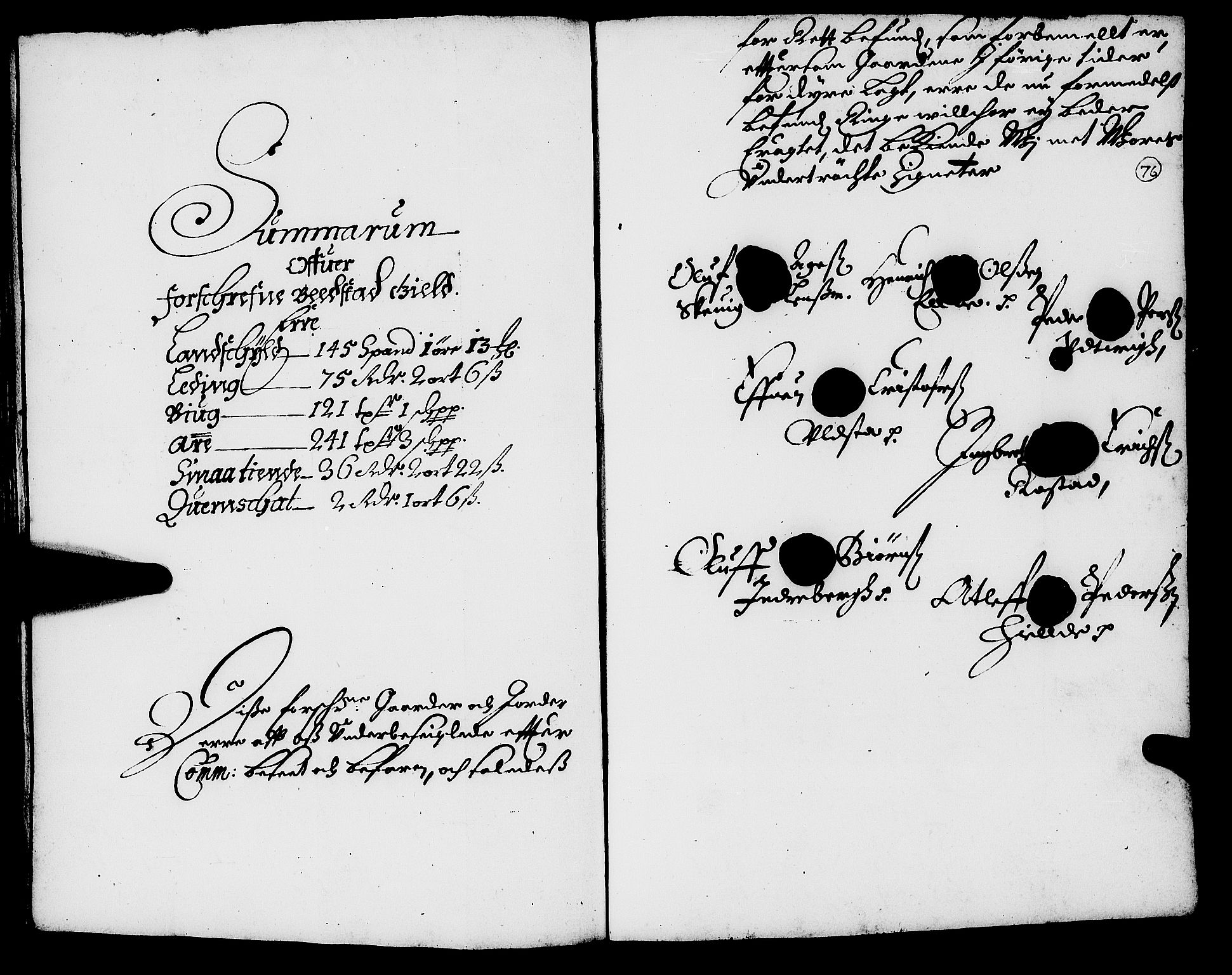 Rentekammeret inntil 1814, Realistisk ordnet avdeling, AV/RA-EA-4070/N/Nb/Nba/L0055: Inderøy len, 1668, p. 75b-76a