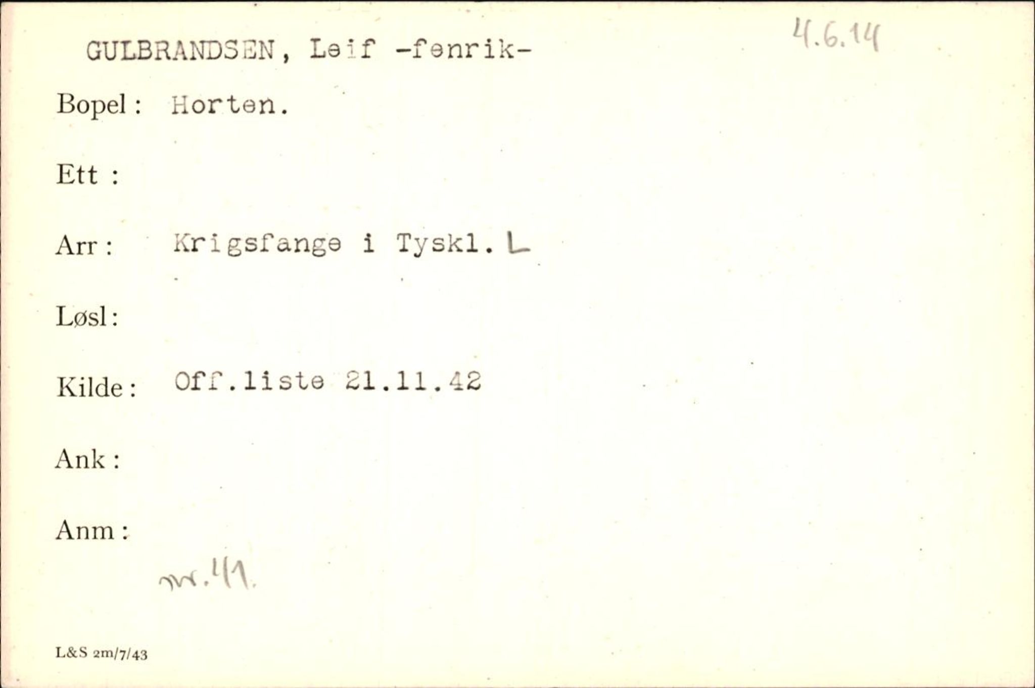 Forsvaret, Forsvarets krigshistoriske avdeling, AV/RA-RAFA-2017/Y/Yf/L0200: II-C-11-2102  -  Norske krigsfanger i Tyskland, 1940-1945, p. 334