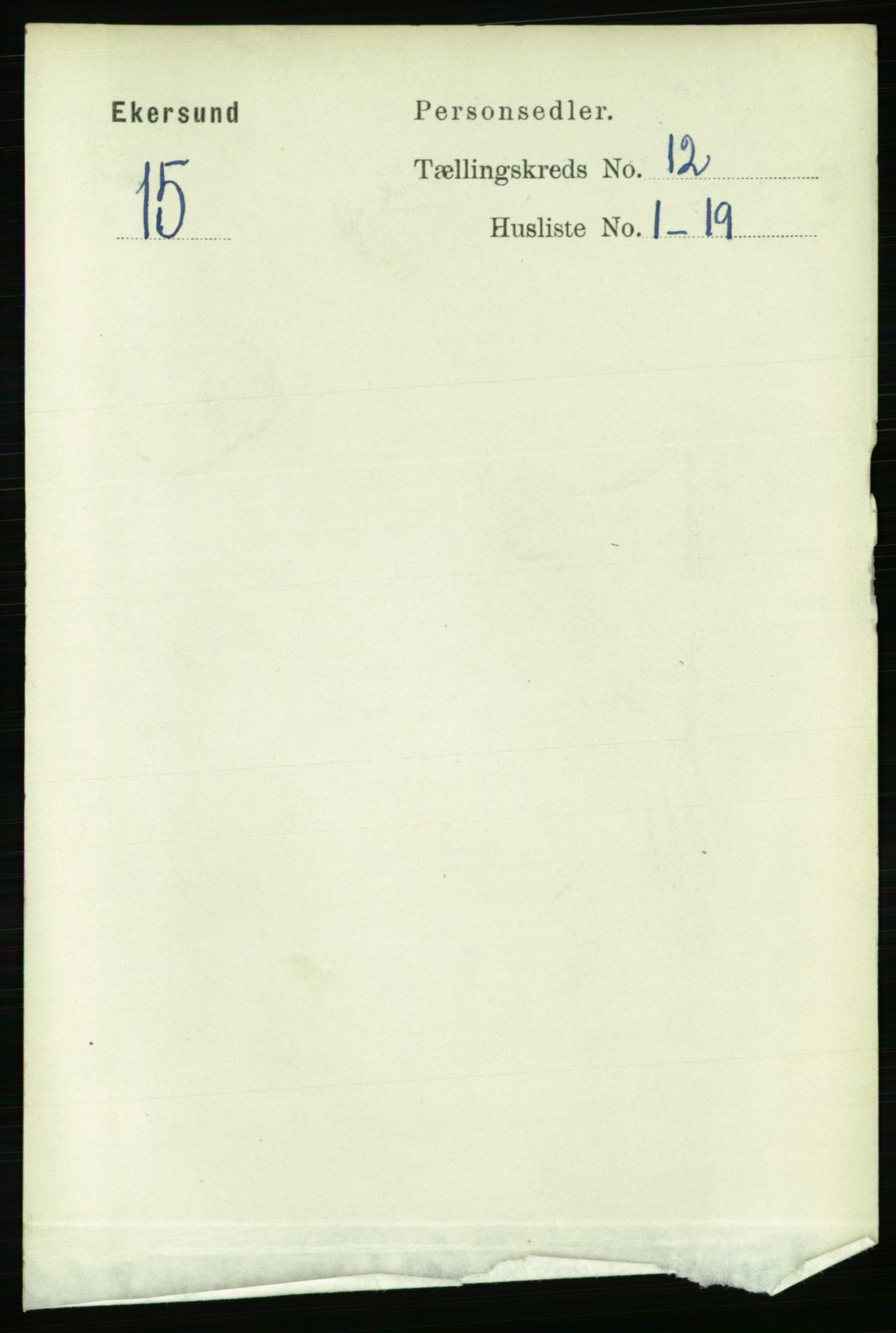 RA, 1891 census for 1101 Egersund, 1891, p. 2164