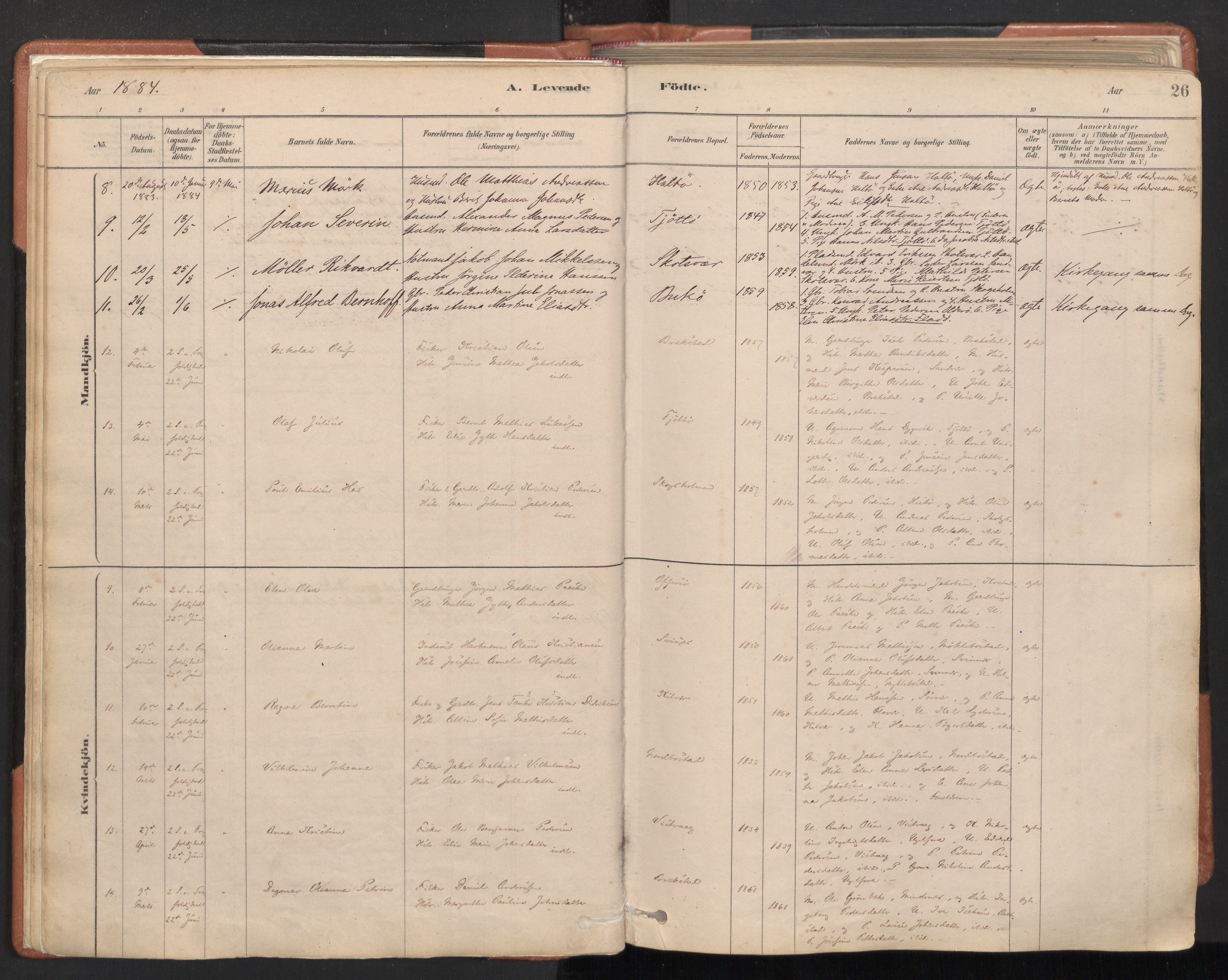 Ministerialprotokoller, klokkerbøker og fødselsregistre - Nordland, AV/SAT-A-1459/817/L0264: Parish register (official) no. 817A04, 1878-1907, p. 26