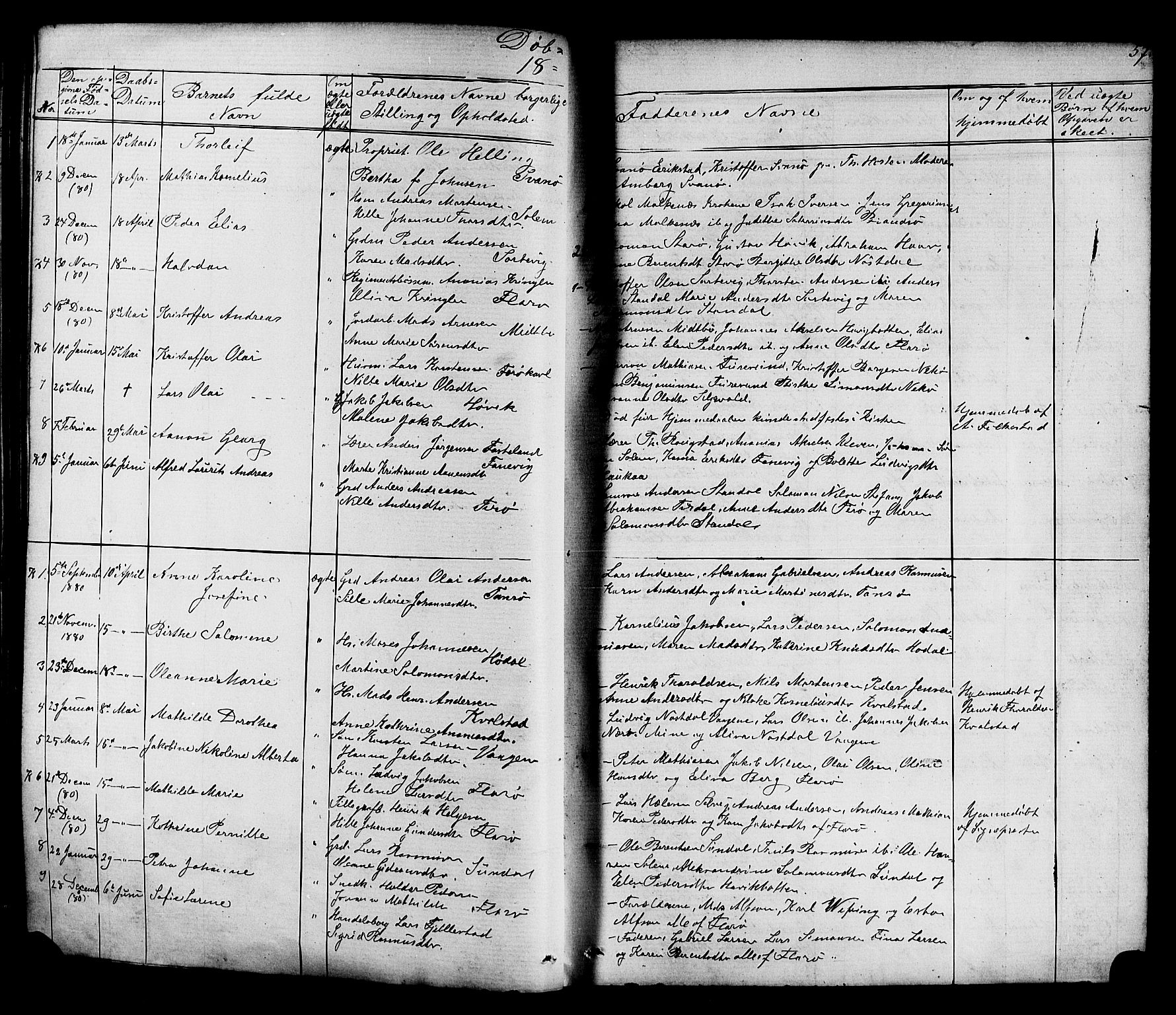 Kinn sokneprestembete, AV/SAB-A-80801/H/Hab/Habc/L0002: Parish register (copy) no. C 2, 1869-1918, p. 57