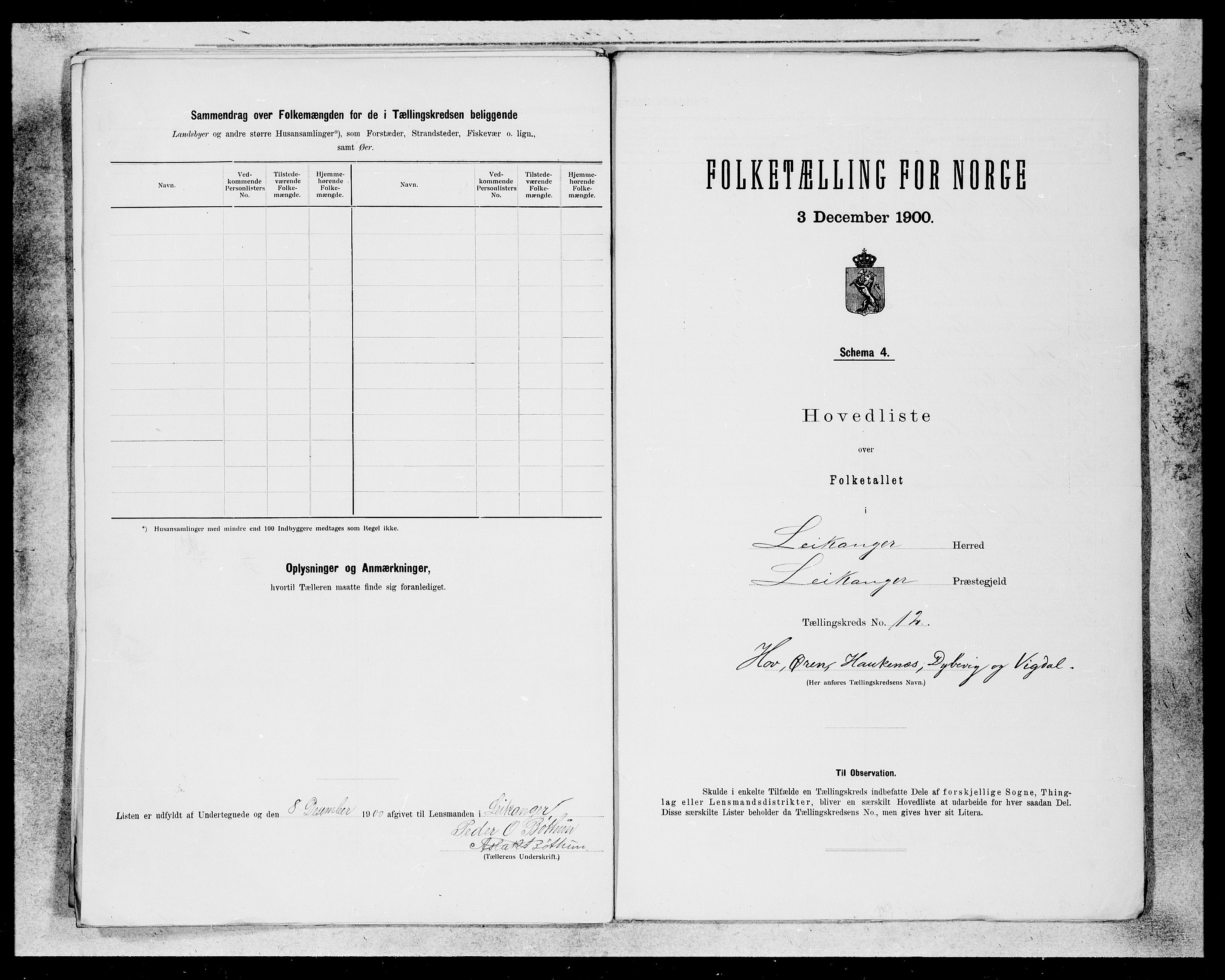 SAB, 1900 census for Leikanger, 1900, p. 23