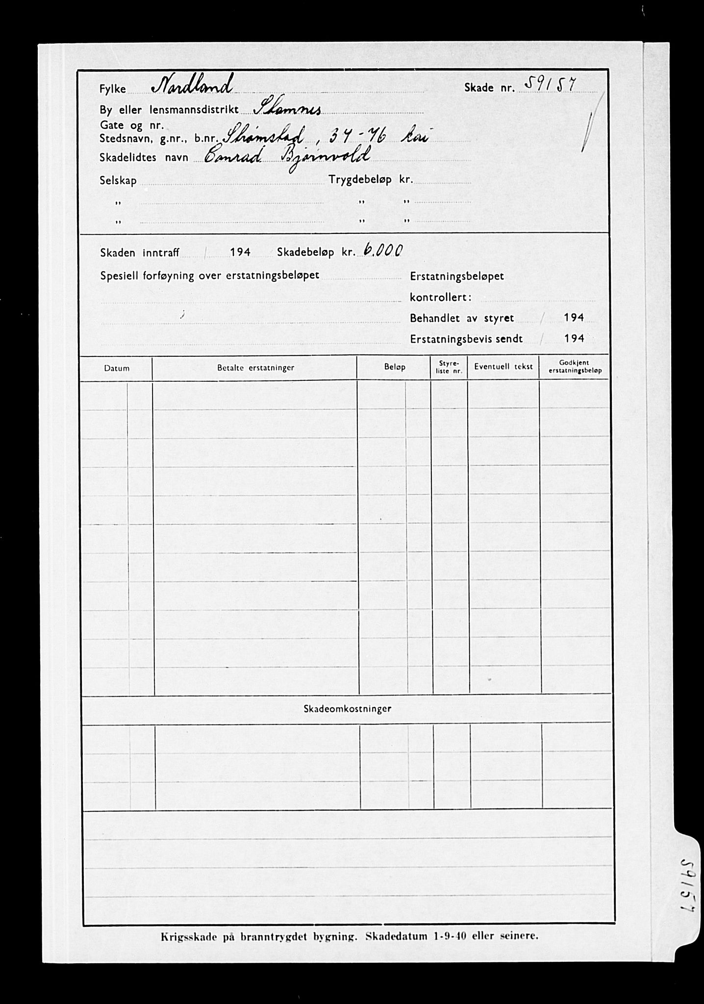 Krigsskadetrygdene for bygninger og løsøre, AV/RA-S-1548/V/L0014: --, 1940-1945, p. 18