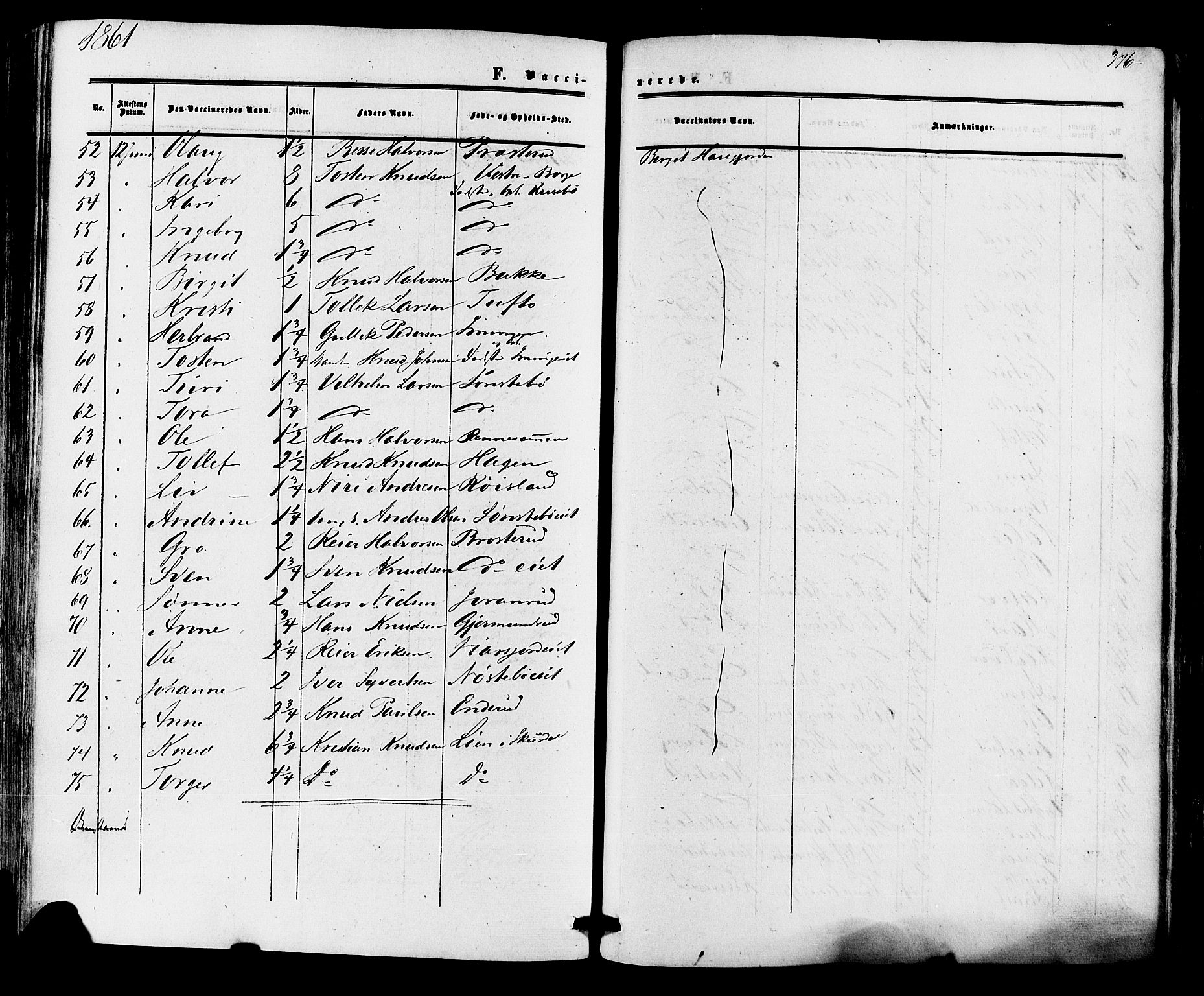 Nore kirkebøker, SAKO/A-238/F/Fa/L0003: Parish register (official) no. I 3, 1858-1866, p. 376