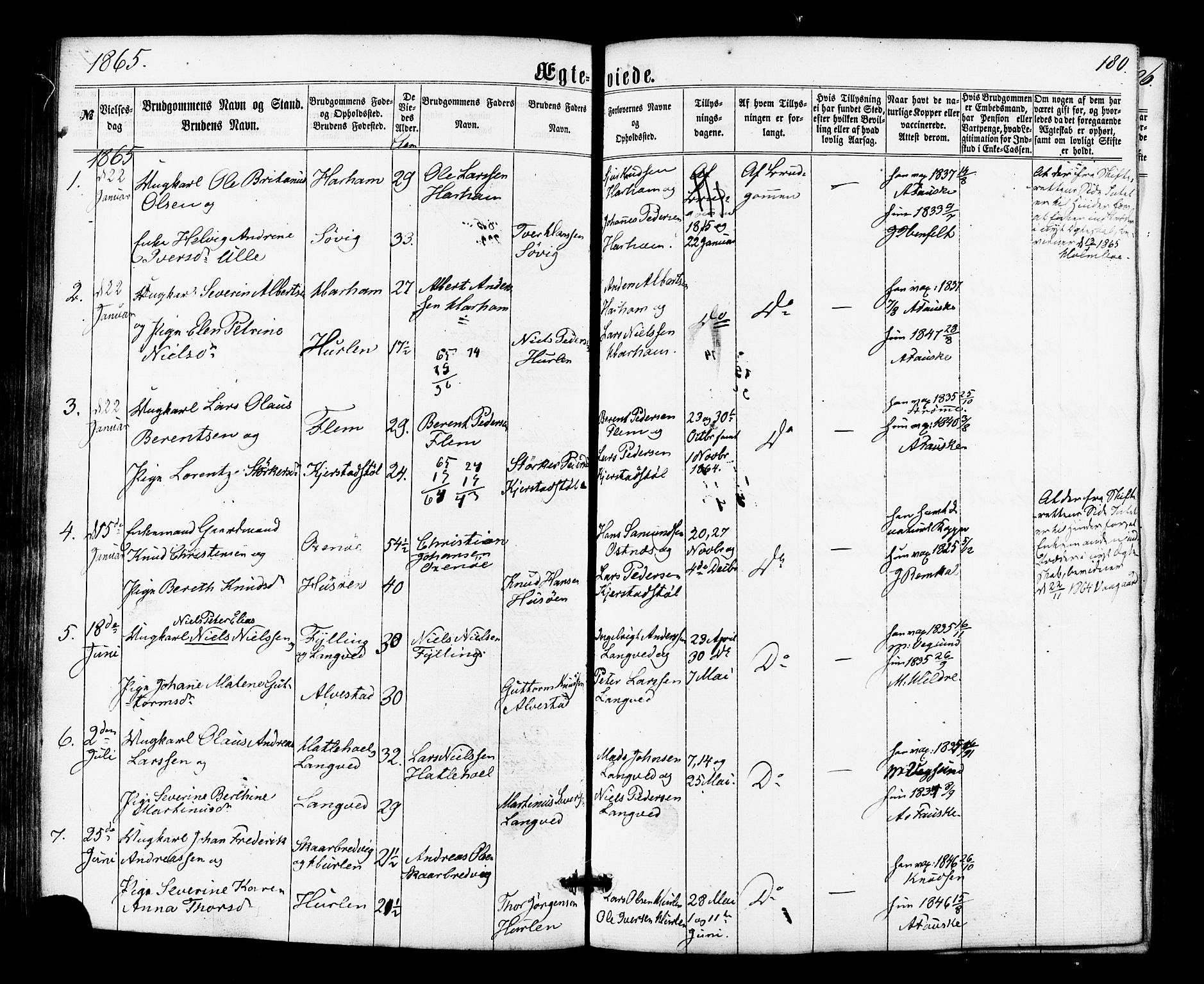 Ministerialprotokoller, klokkerbøker og fødselsregistre - Møre og Romsdal, AV/SAT-A-1454/536/L0498: Parish register (official) no. 536A07, 1862-1875, p. 180