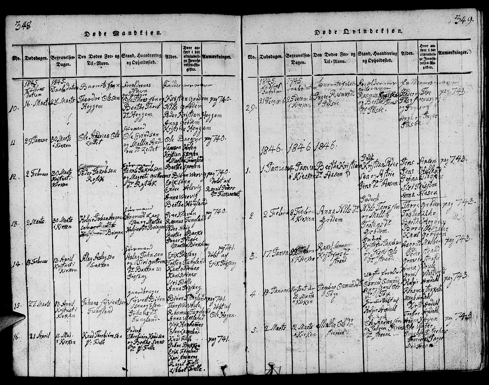 Strand sokneprestkontor, AV/SAST-A-101828/H/Ha/Hab/L0001: Parish register (copy) no. B 1, 1816-1854, p. 348-349