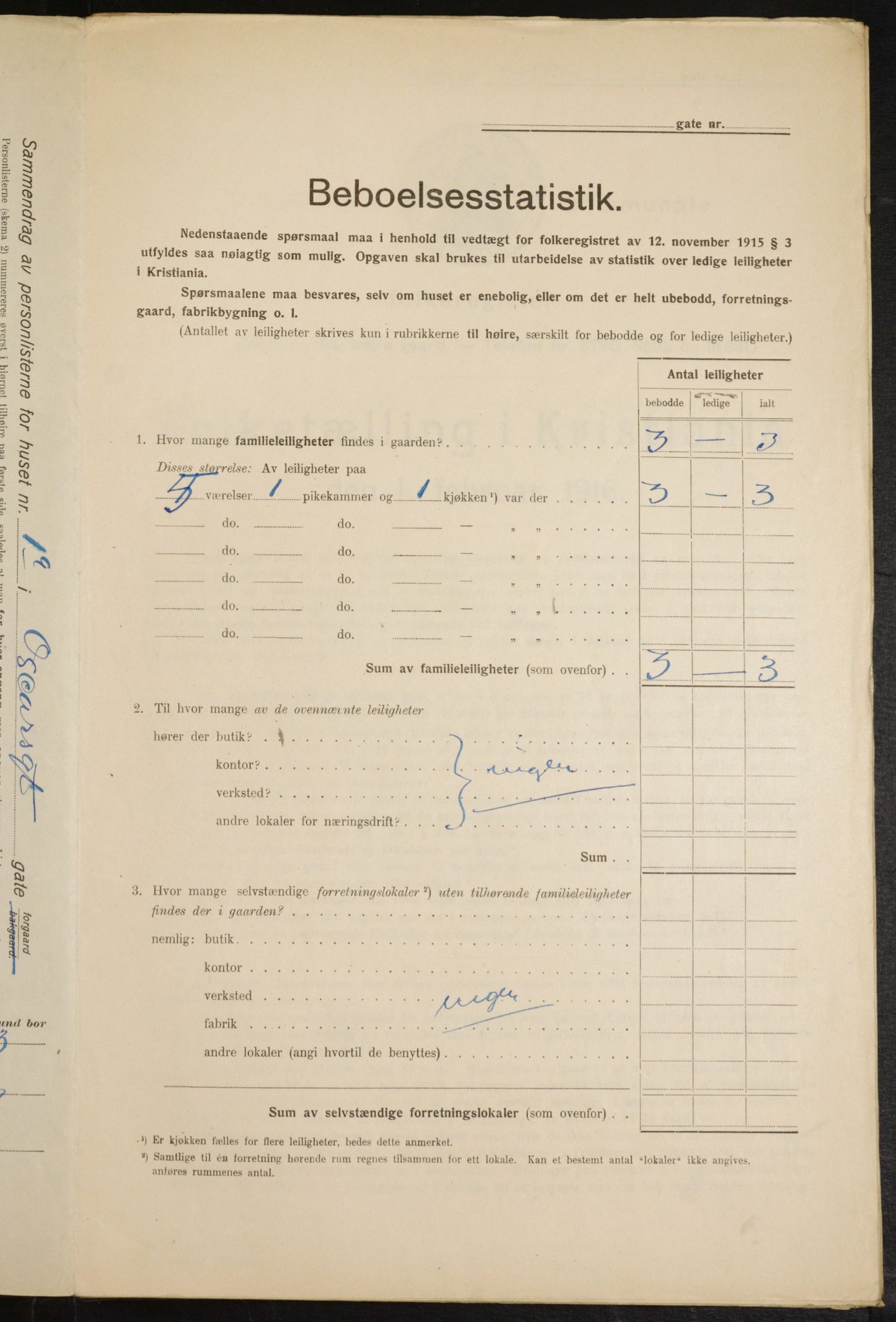 OBA, Municipal Census 1916 for Kristiania, 1916, p. 77960