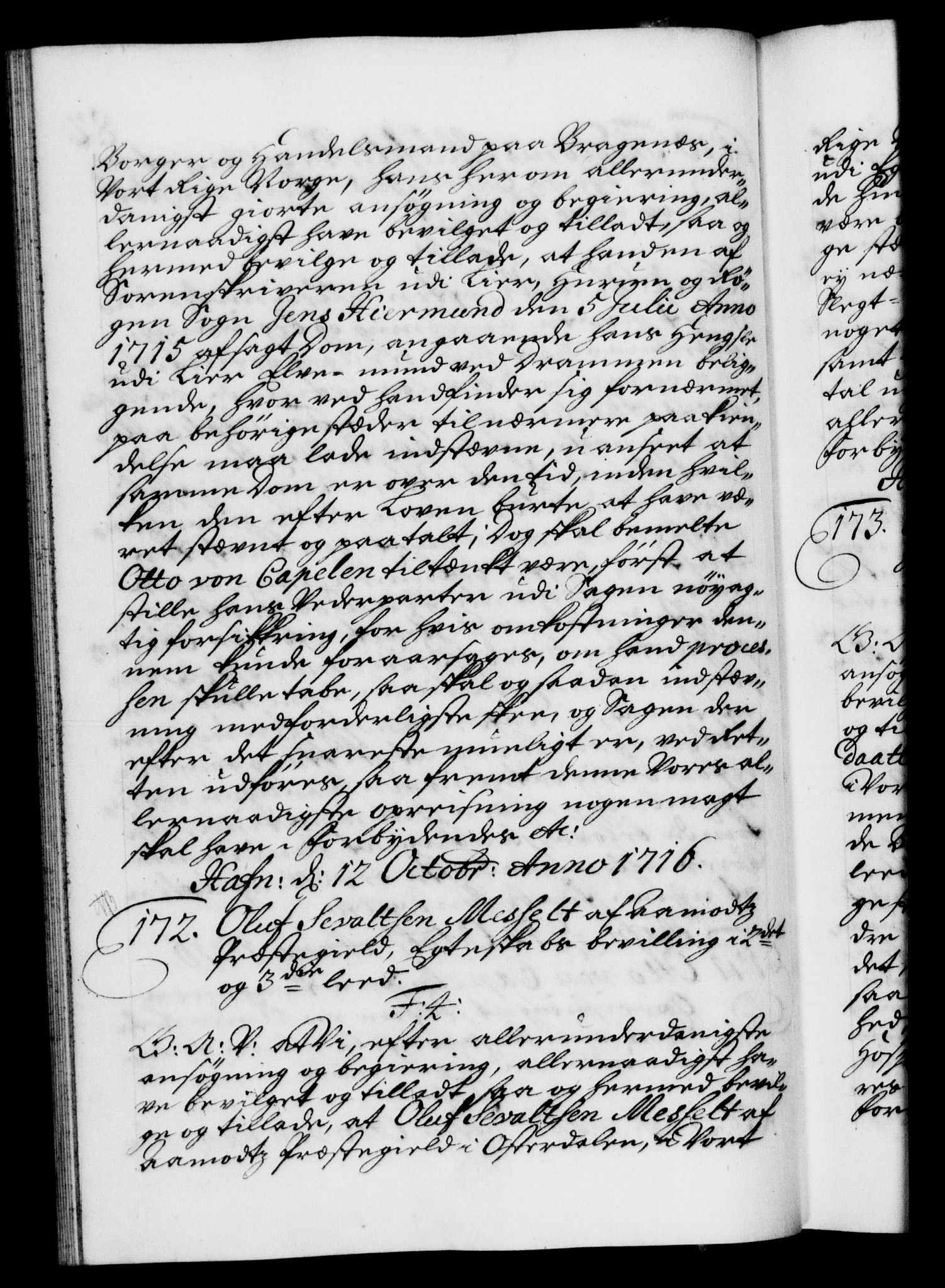 Danske Kanselli 1572-1799, AV/RA-EA-3023/F/Fc/Fca/Fcaa/L0022: Norske registre, 1716-1719, p. 82b