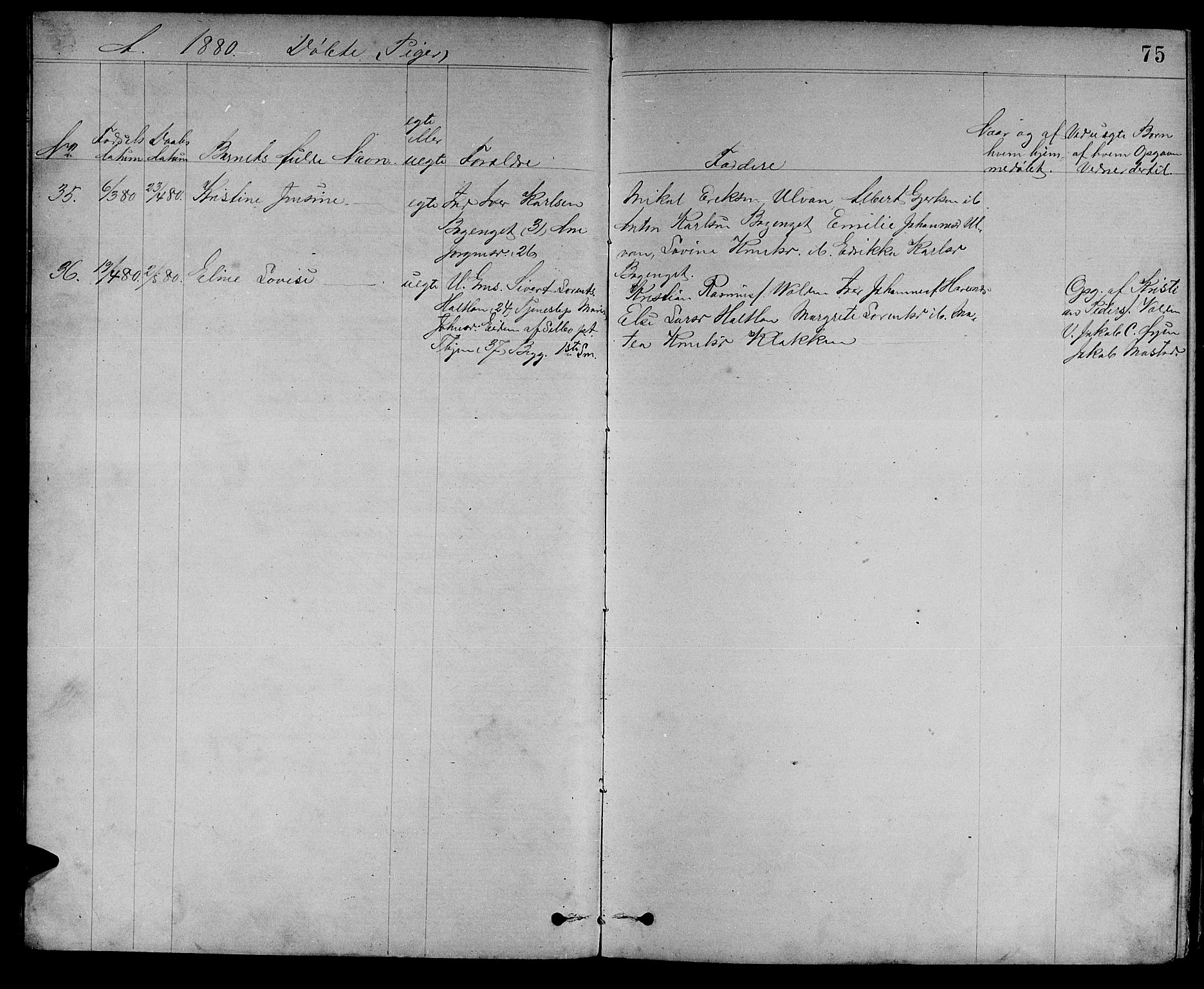 Ministerialprotokoller, klokkerbøker og fødselsregistre - Sør-Trøndelag, AV/SAT-A-1456/637/L0561: Parish register (copy) no. 637C02, 1873-1882, p. 75