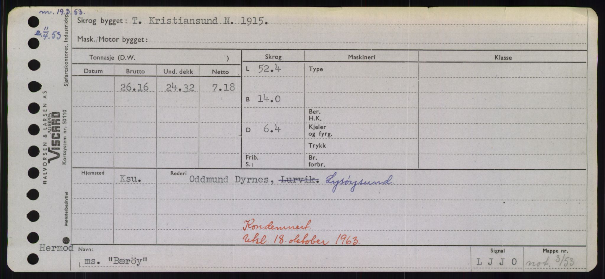 Sjøfartsdirektoratet med forløpere, Skipsmålingen, RA/S-1627/H/Hd/L0006: Fartøy, Byg-Båt, p. 795