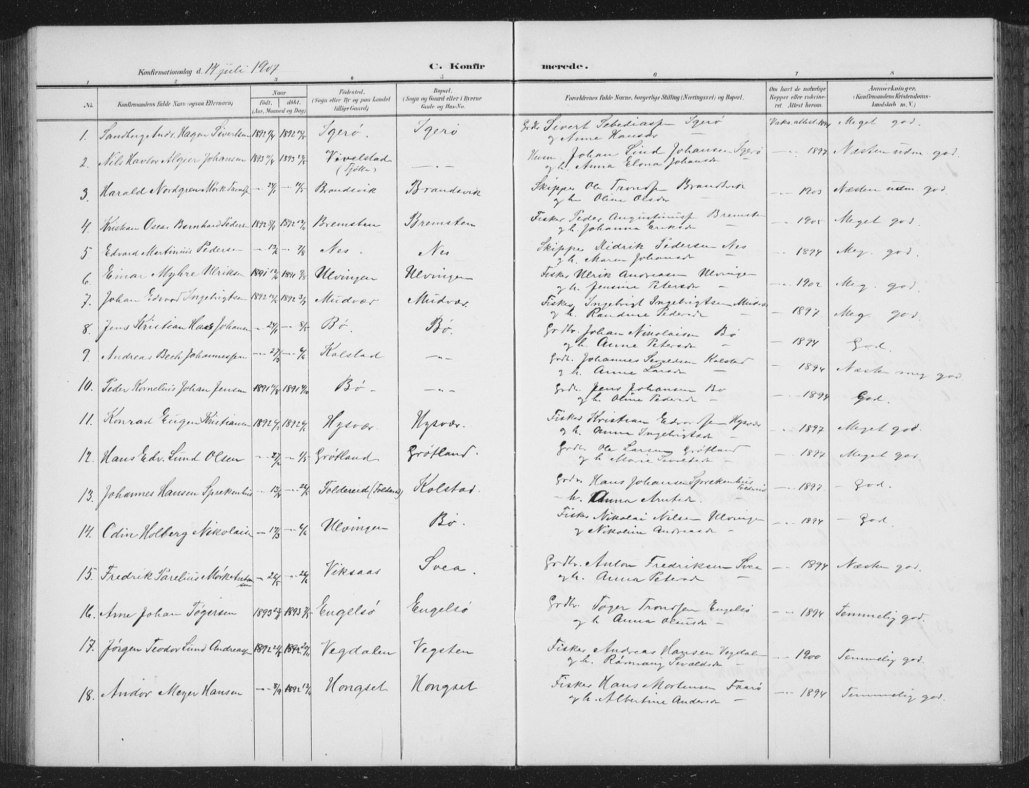 Ministerialprotokoller, klokkerbøker og fødselsregistre - Nordland, AV/SAT-A-1459/816/L0254: Parish register (copy) no. 816C04, 1905-1934