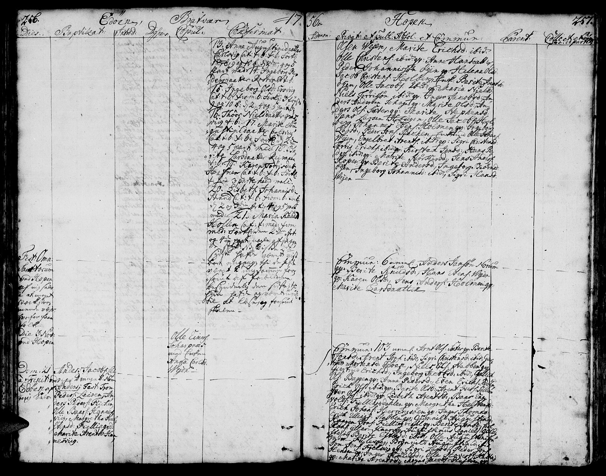 Ministerialprotokoller, klokkerbøker og fødselsregistre - Møre og Romsdal, AV/SAT-A-1454/581/L0931: Parish register (official) no. 581A01, 1751-1765, p. 256-257