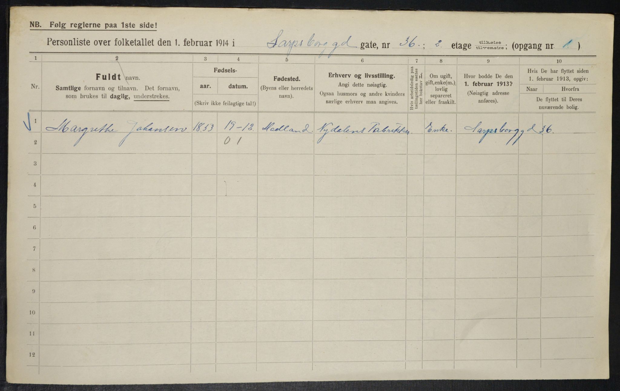 OBA, Municipal Census 1914 for Kristiania, 1914, p. 89029