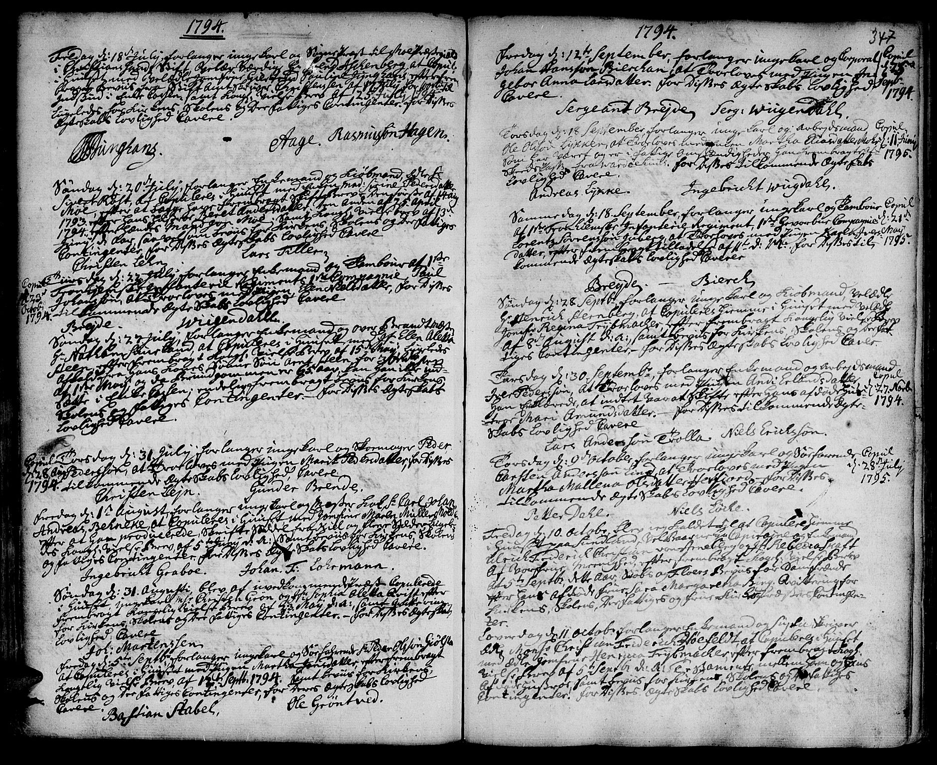 Ministerialprotokoller, klokkerbøker og fødselsregistre - Sør-Trøndelag, SAT/A-1456/601/L0038: Parish register (official) no. 601A06, 1766-1877, p. 347