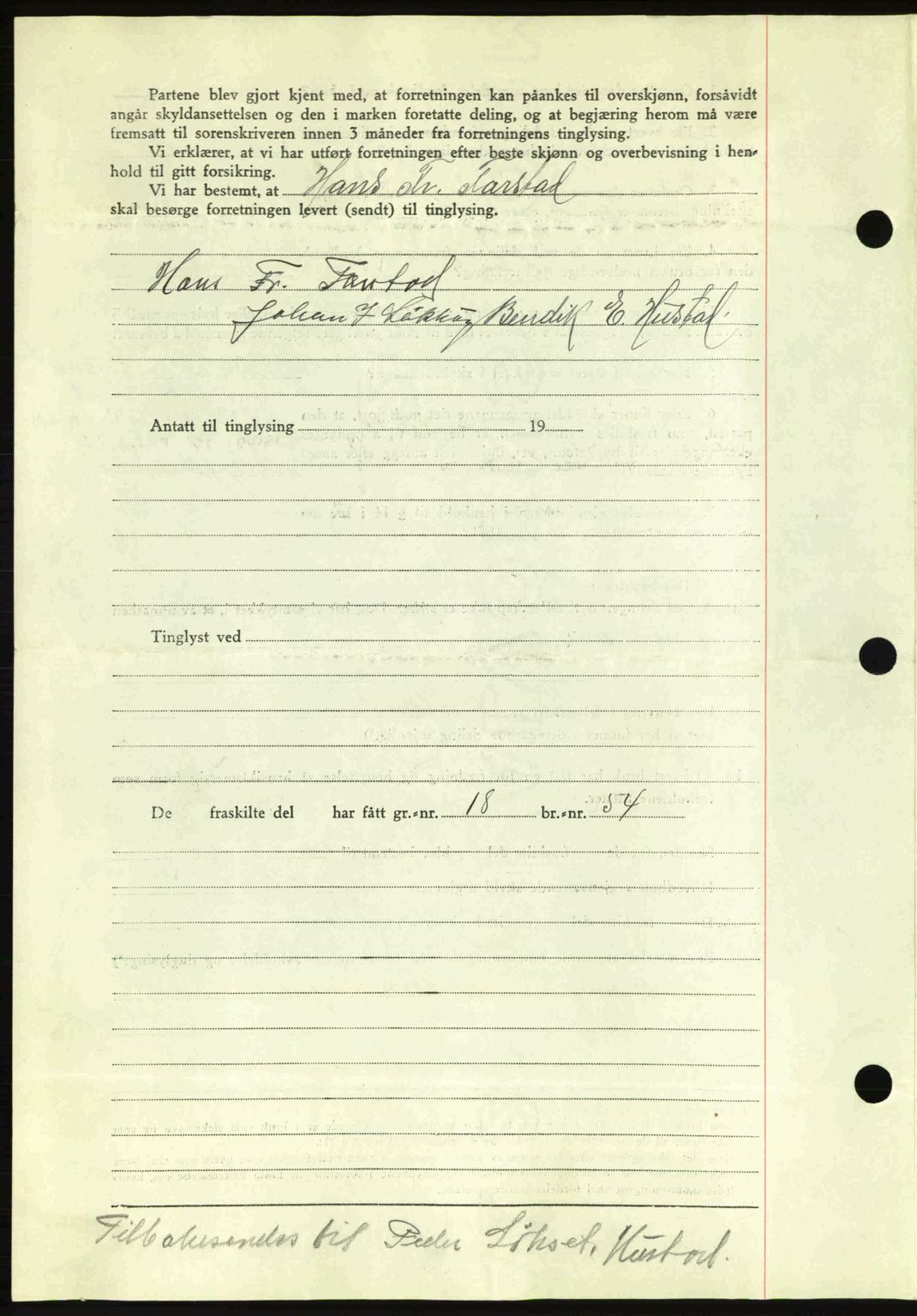 Romsdal sorenskriveri, AV/SAT-A-4149/1/2/2C: Mortgage book no. A11, 1941-1942, Diary no: : 189/1942