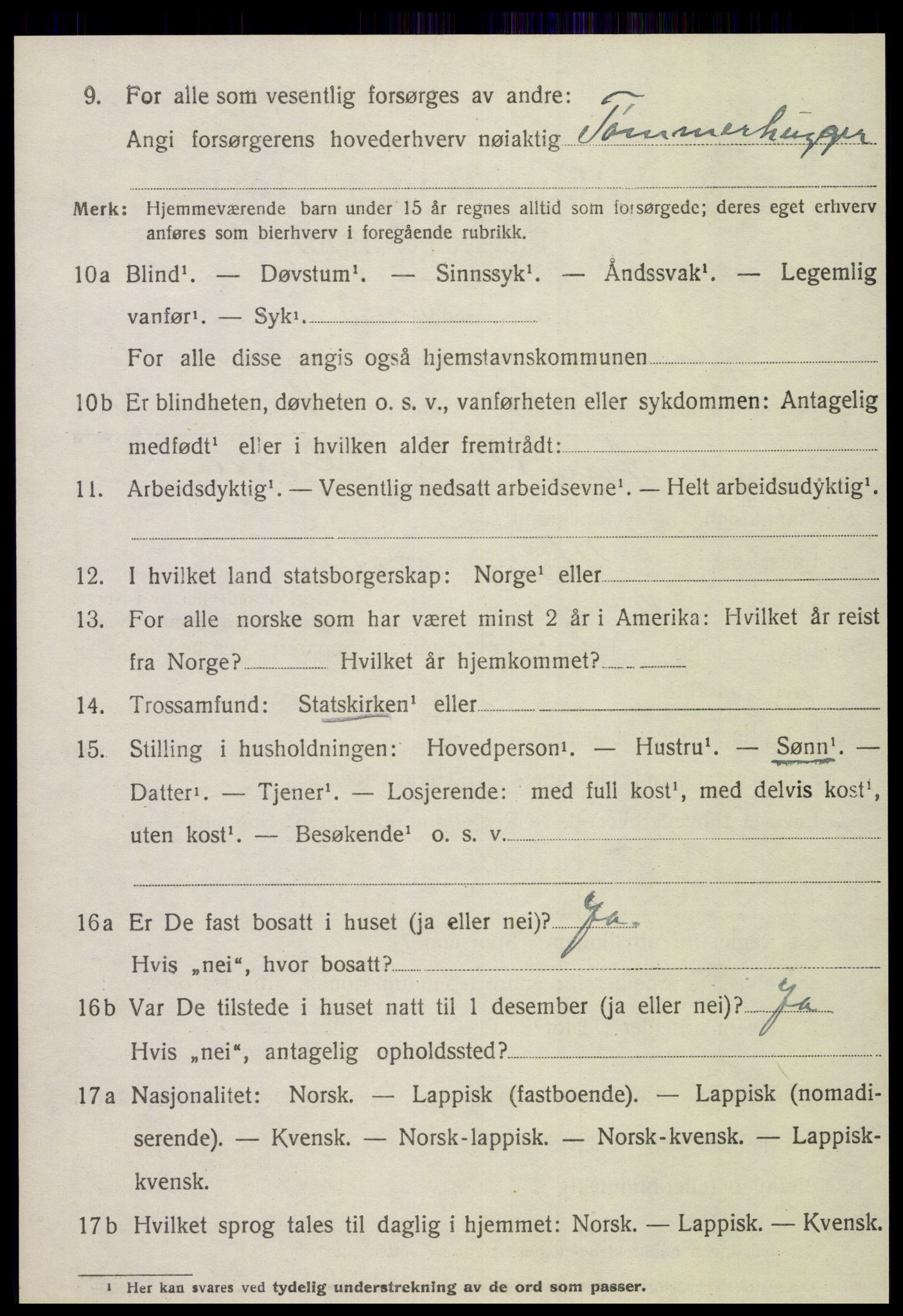 SAT, 1920 census for Grong, 1920, p. 3732