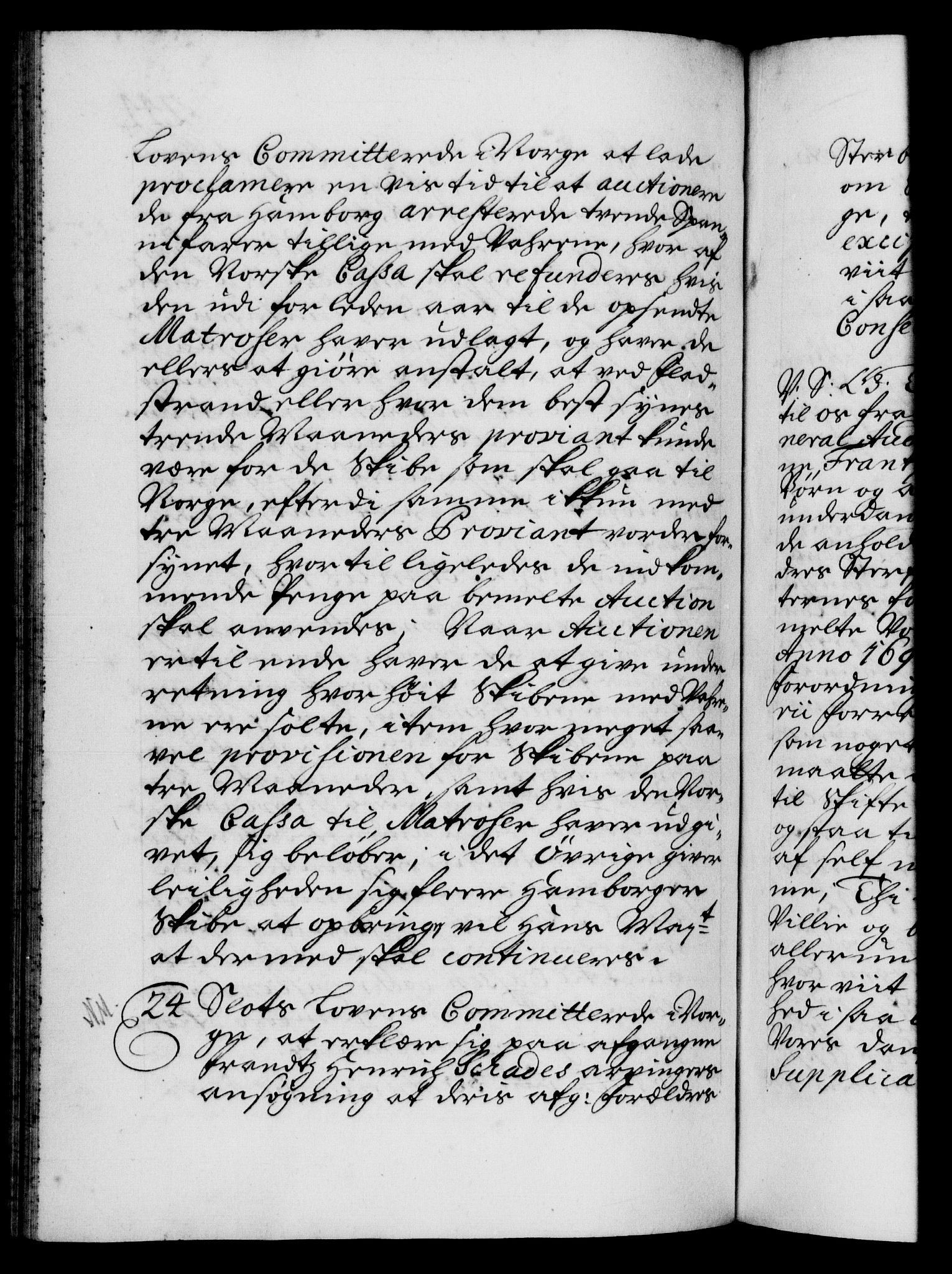 Danske Kanselli 1572-1799, RA/EA-3023/F/Fc/Fca/Fcab/L0019: Norske tegnelser, 1710-1714, p. 244b