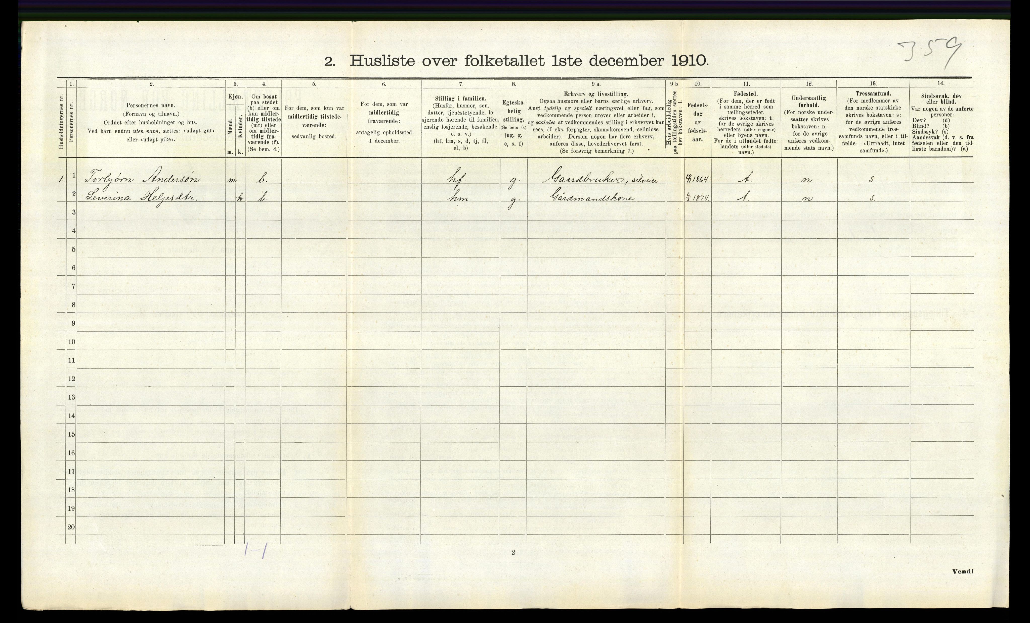 RA, 1910 census for Fjelberg, 1910, p. 552