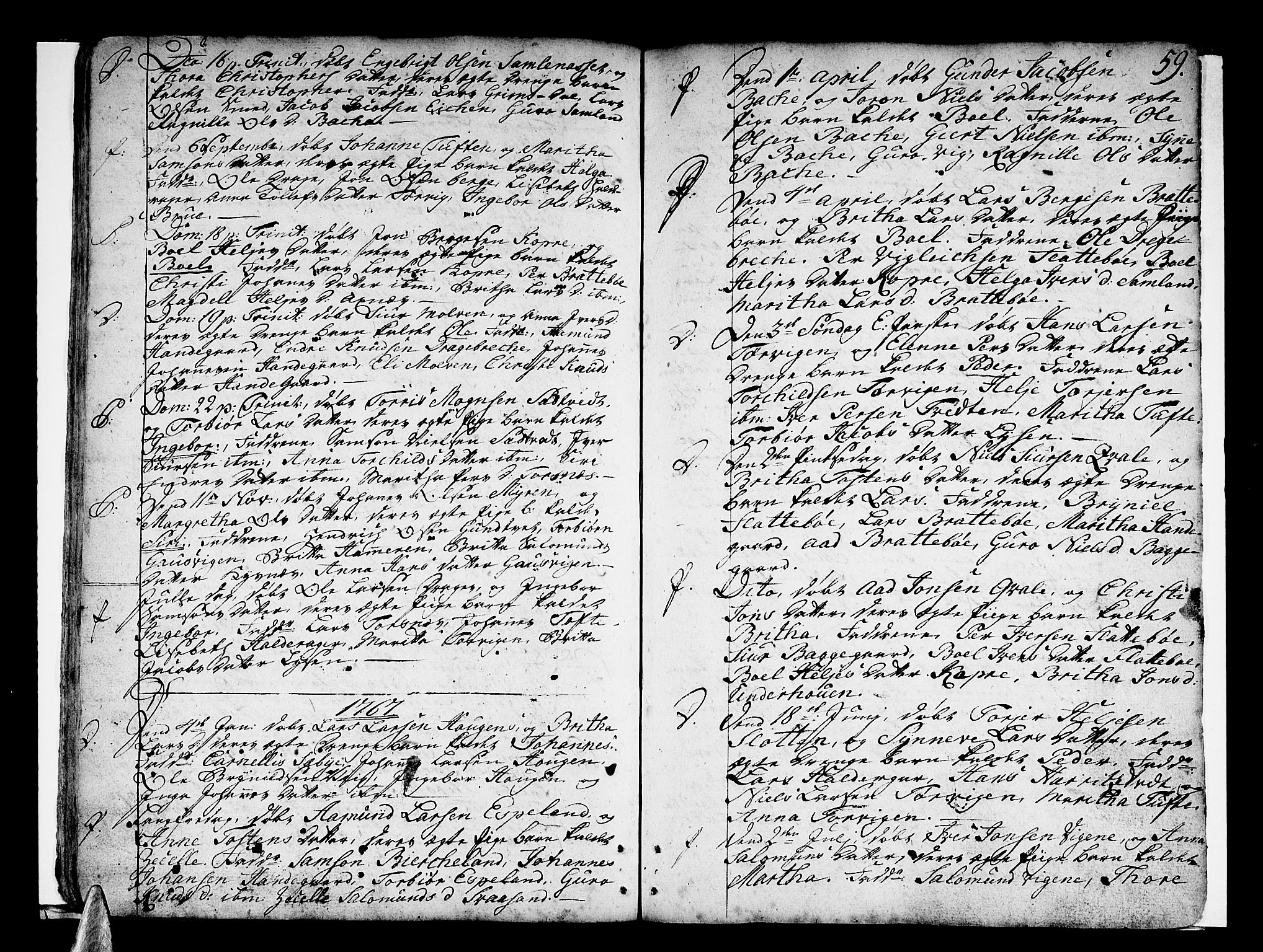 Strandebarm sokneprestembete, AV/SAB-A-78401/H/Haa: Parish register (official) no. A 3 /2, 1751-1787, p. 59