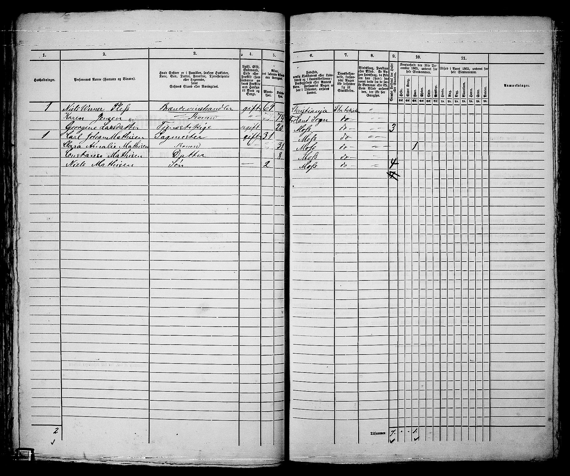 RA, 1865 census for Moss/Moss, 1865, p. 112