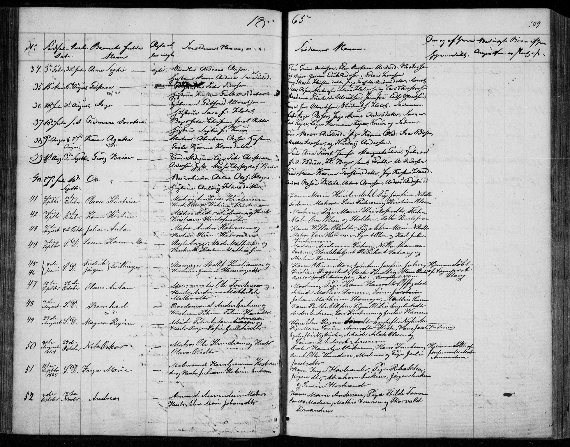Holmestrand kirkebøker, SAKO/A-346/F/Fa/L0002: Parish register (official) no. 2, 1840-1866, p. 109