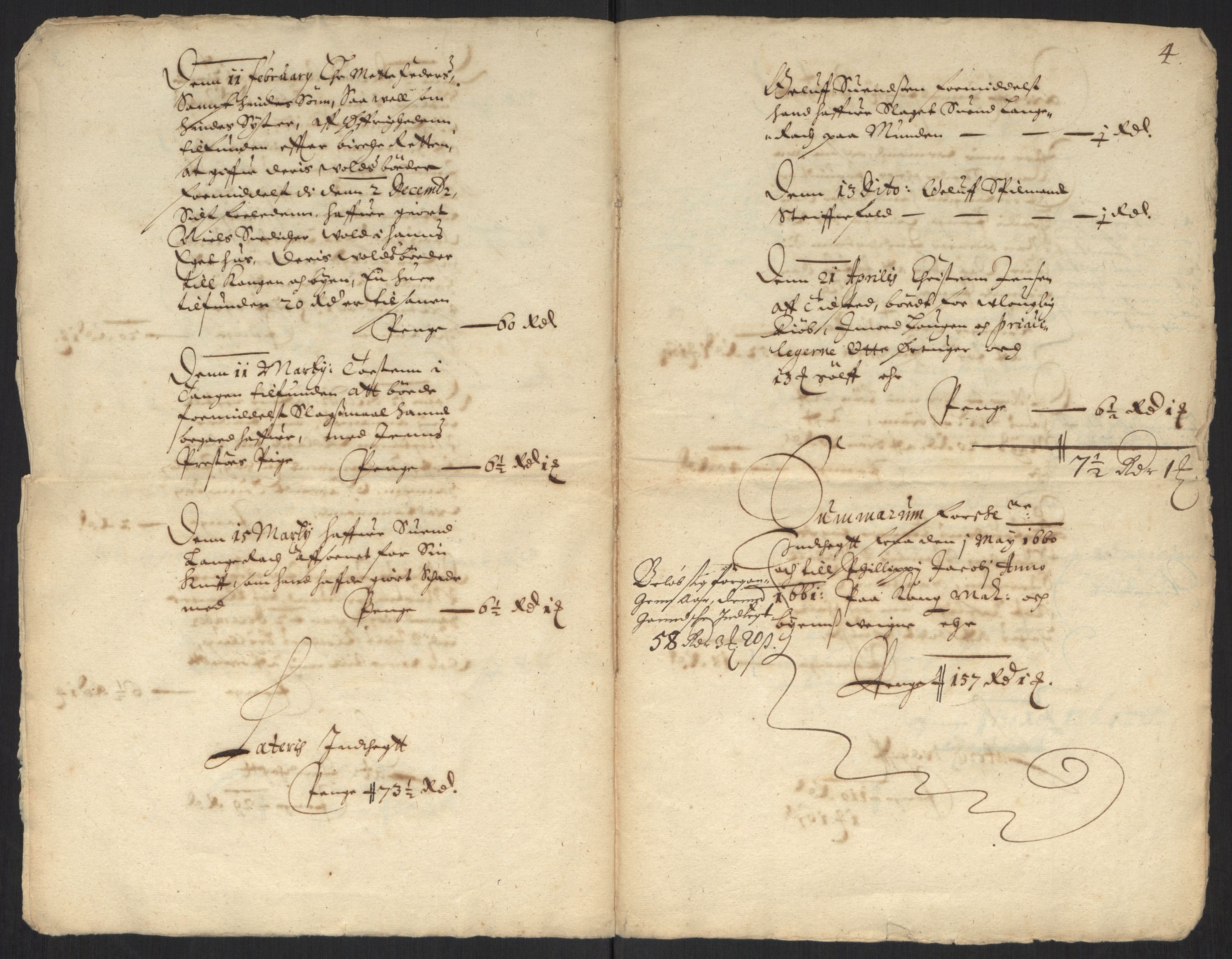 Rentekammeret inntil 1814, Reviderte regnskaper, Byregnskaper, RA/EA-4066/R/Rm/L0284: [M17] Sikt og sakefall, 1658-1680, p. 14
