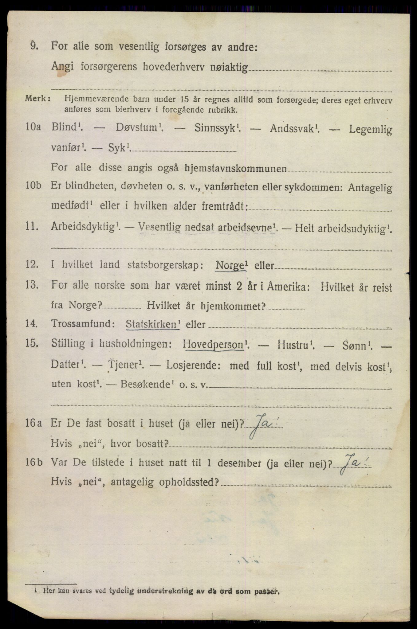 SAKO, 1920 census for Bamble, 1920, p. 4314