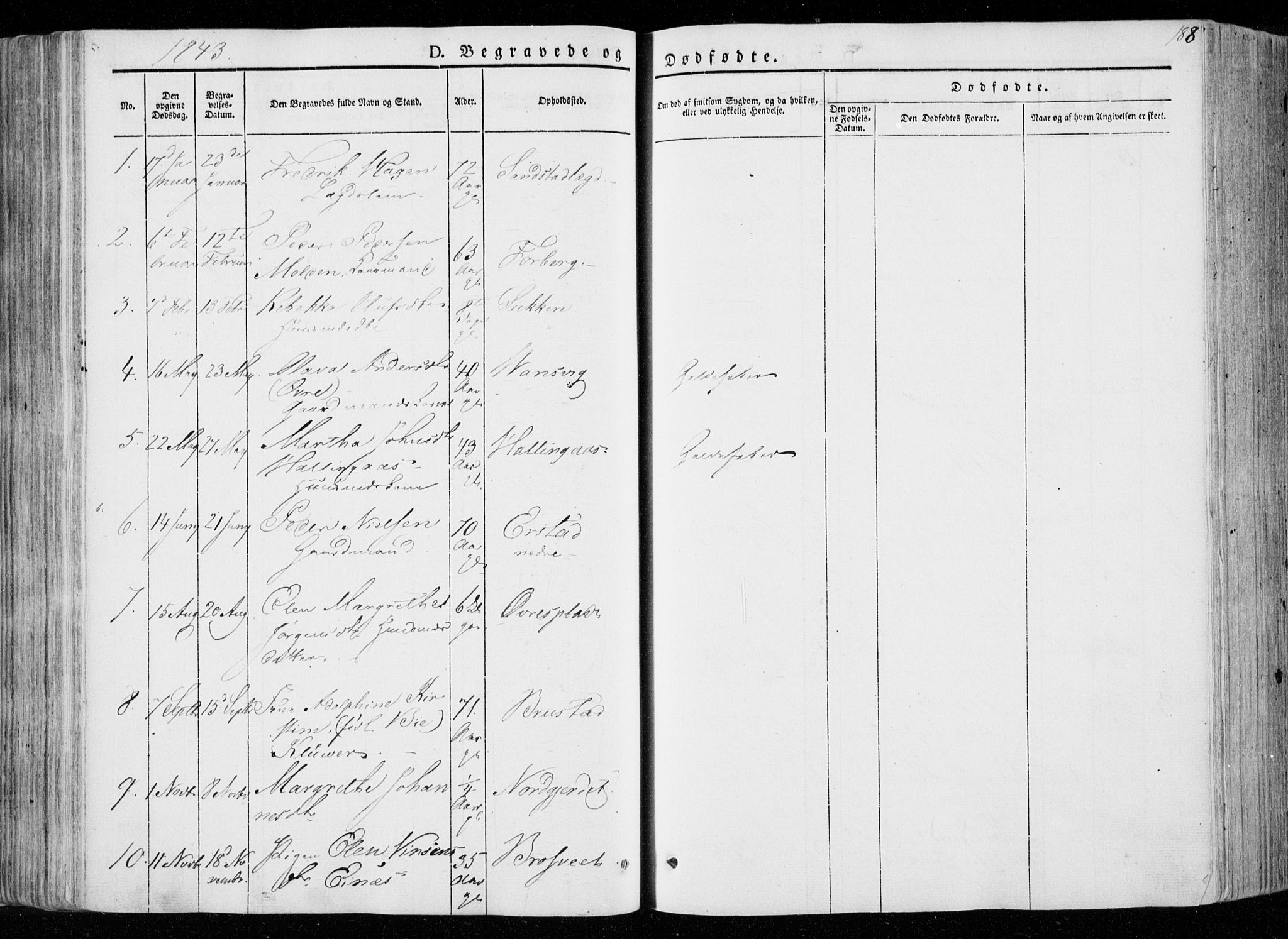 Ministerialprotokoller, klokkerbøker og fødselsregistre - Nord-Trøndelag, SAT/A-1458/722/L0218: Parish register (official) no. 722A05, 1843-1868, p. 188