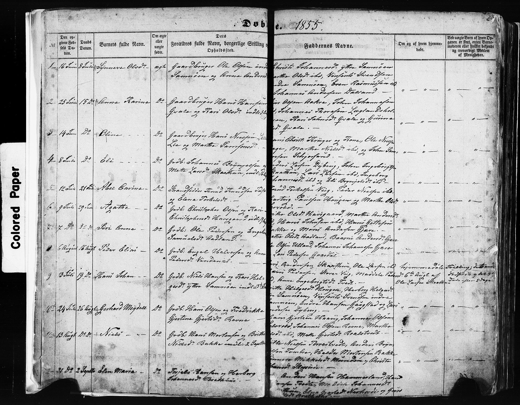 Fusa sokneprestembete, SAB/A-75401/H/Haa: Parish register (official) no. A 1I, 1855-1879, p. 6