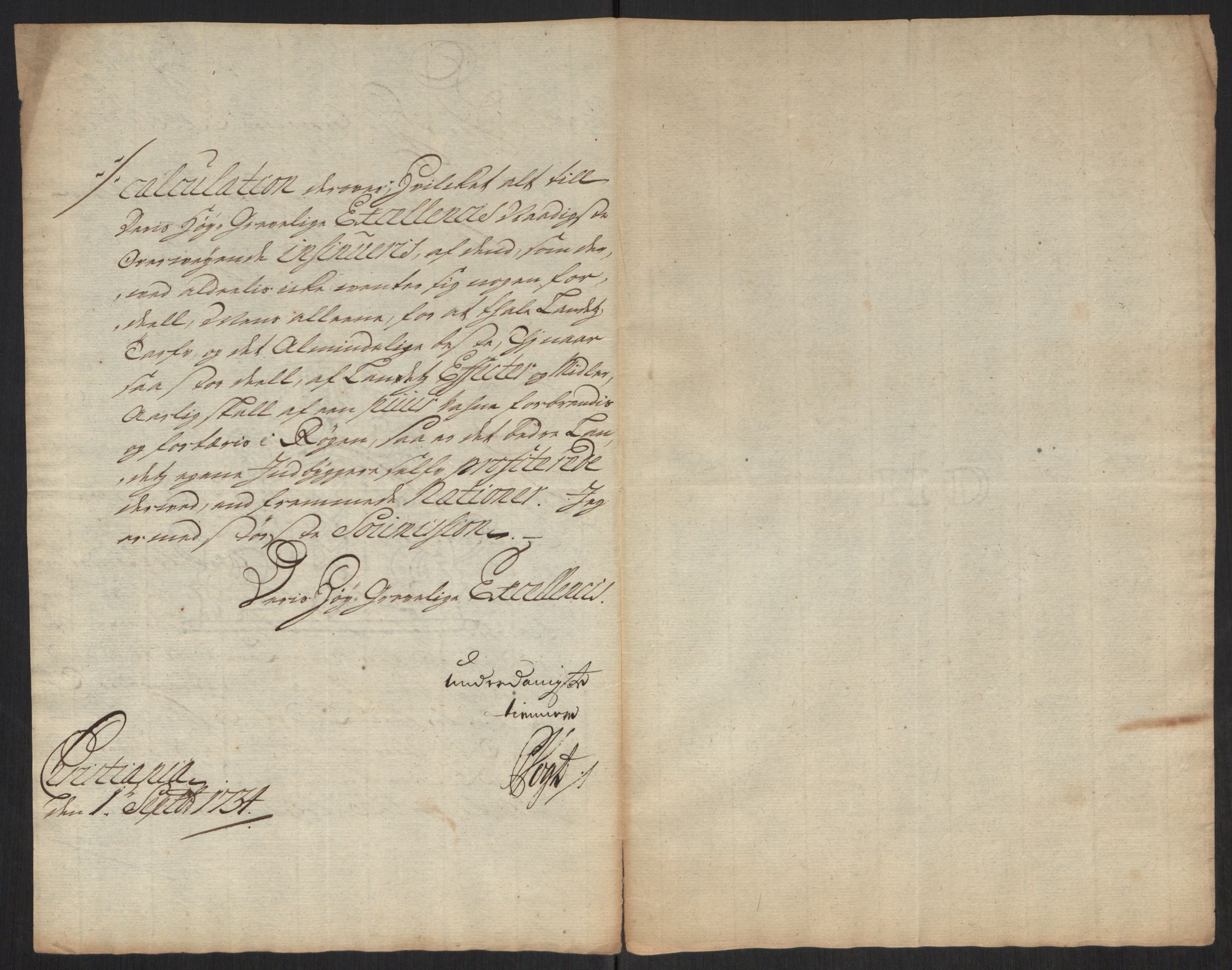 Stattholderembetet 1572-1771, AV/RA-EA-2870/Ef/L0107: Brev fra embetsmenn og andre, 1733-1734, p. 335