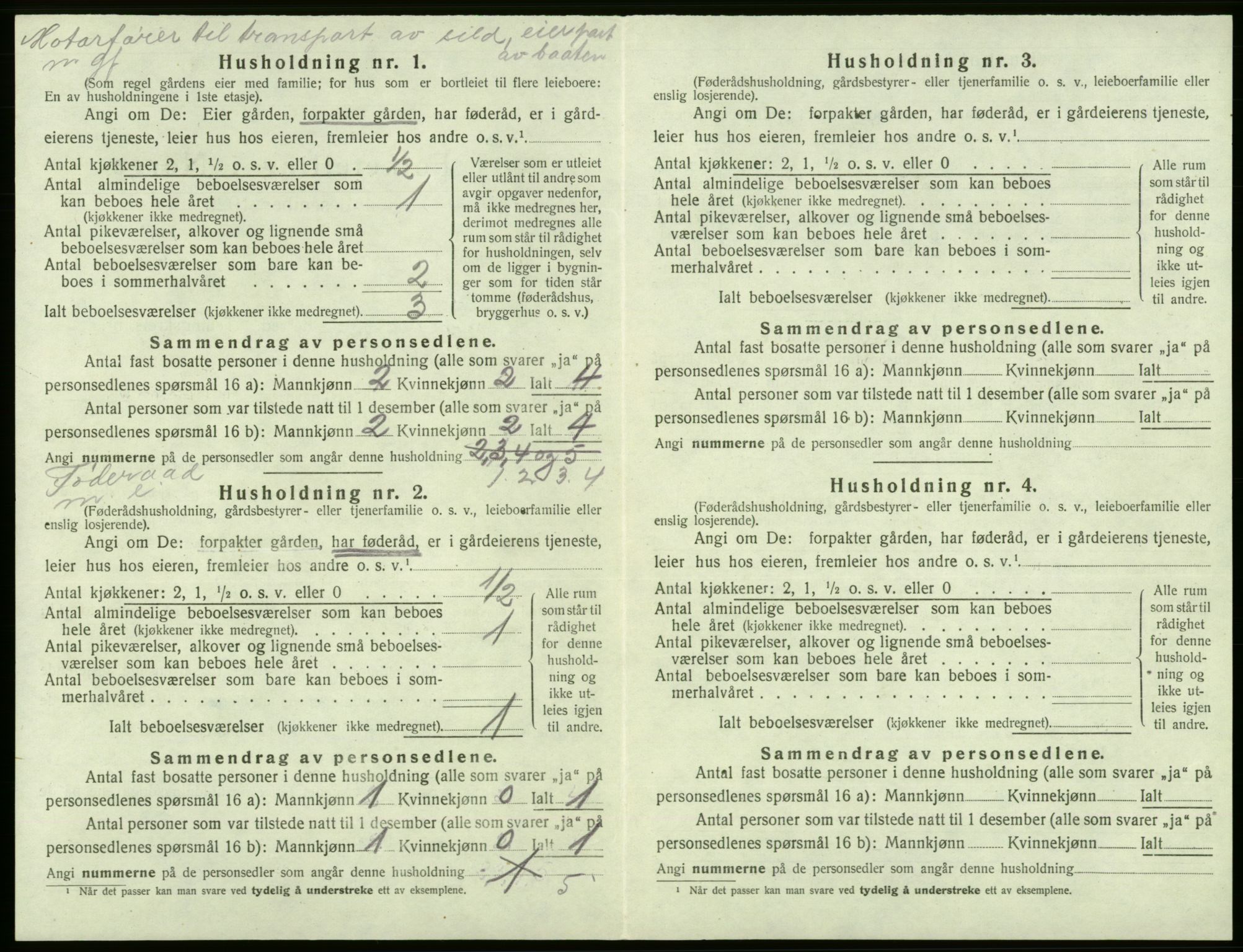 SAB, 1920 census for Tysnes, 1920, p. 544